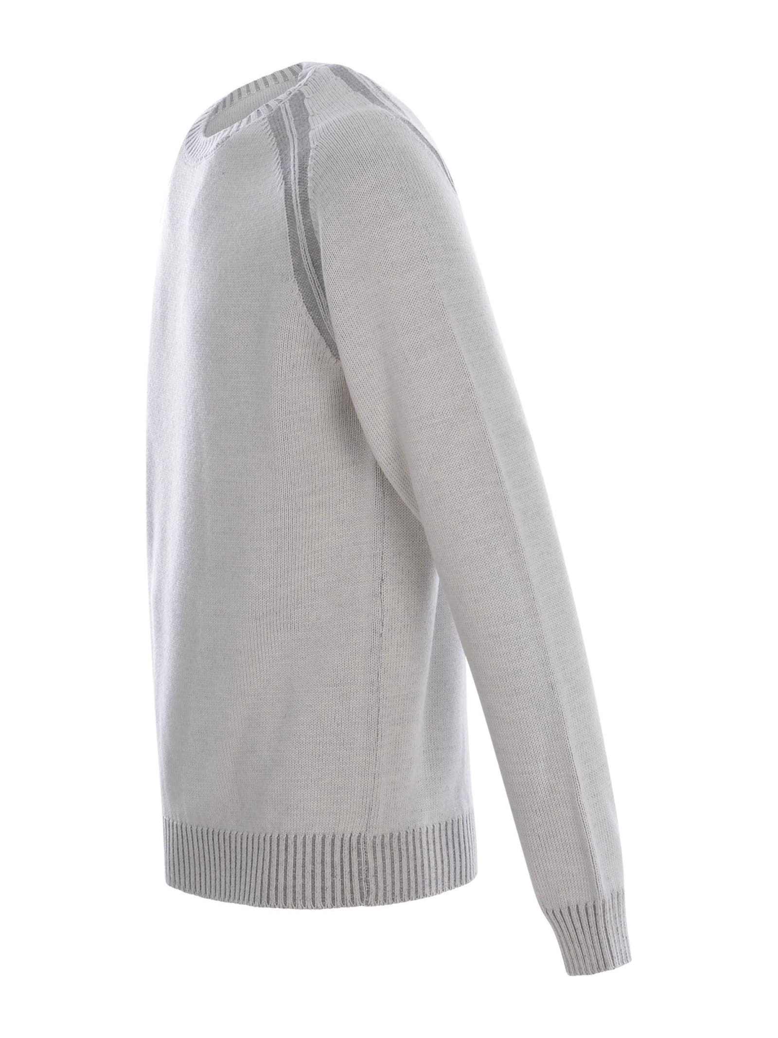 Shop Jeordie's Sweater Jeordies In Merino Wool In Grigio