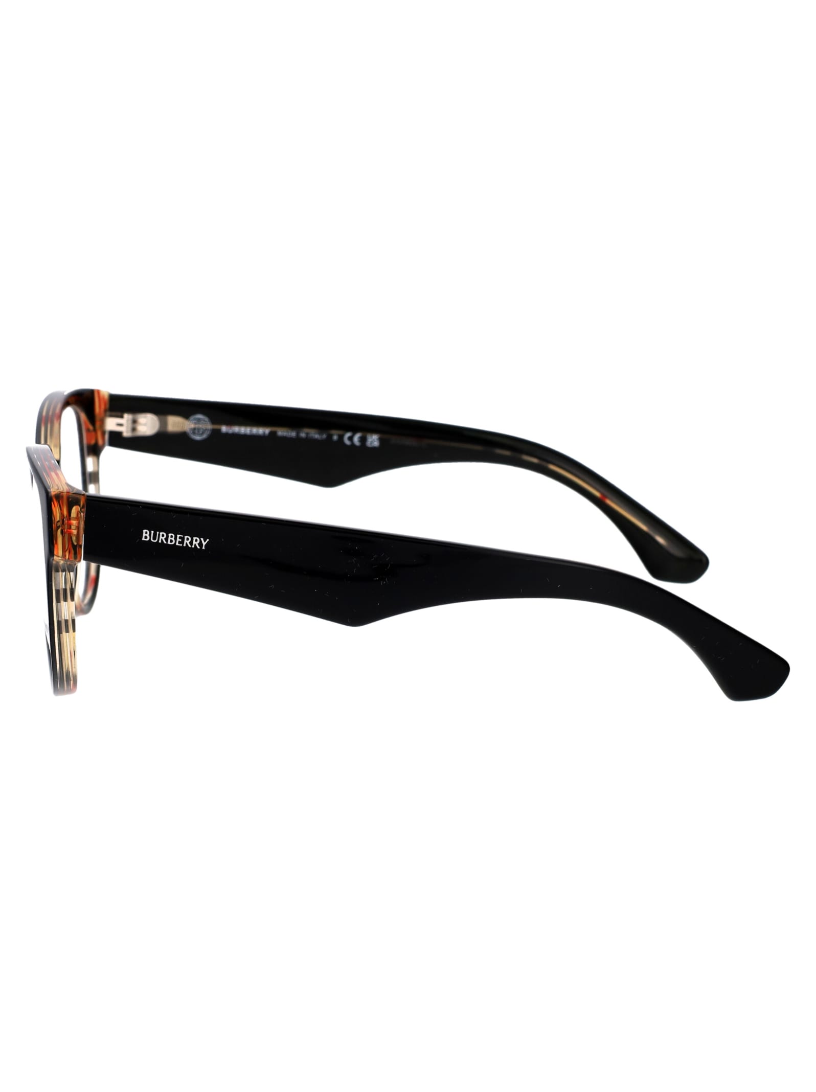 Burberry Eyewear 0be2410 Glasses In 4121 Top Black On Vintage Check