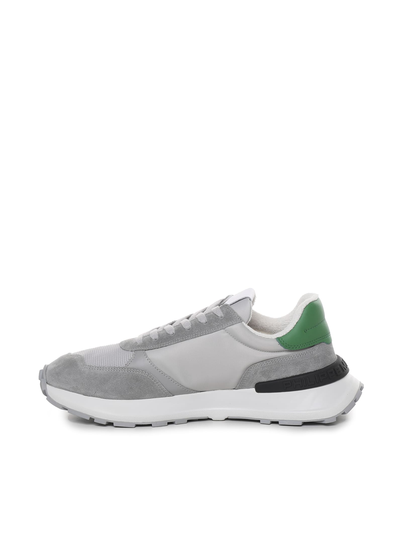 Shop Philippe Model Sneakers With Suede Panels In Mondial Sauge