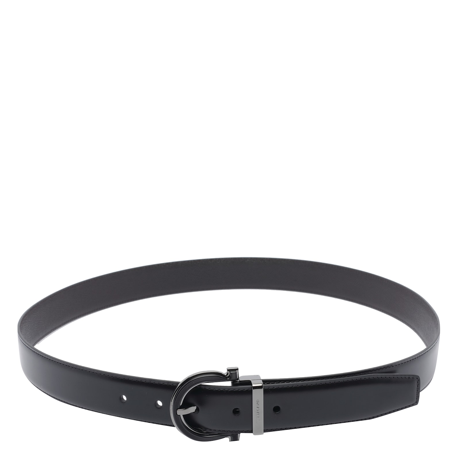 Ferragamo Gancini Belt In Black