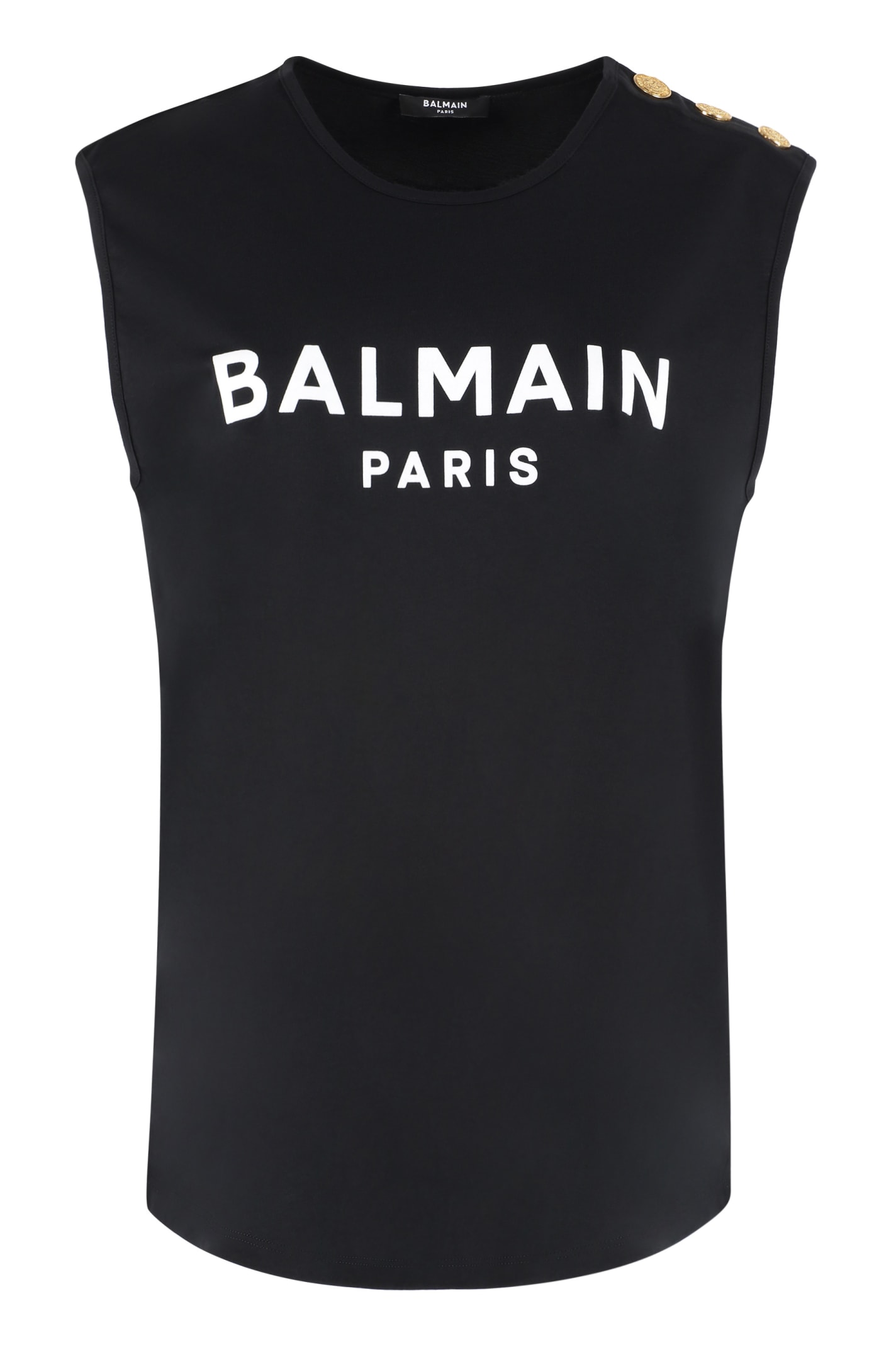 Balmain Cotton Top With Logo
