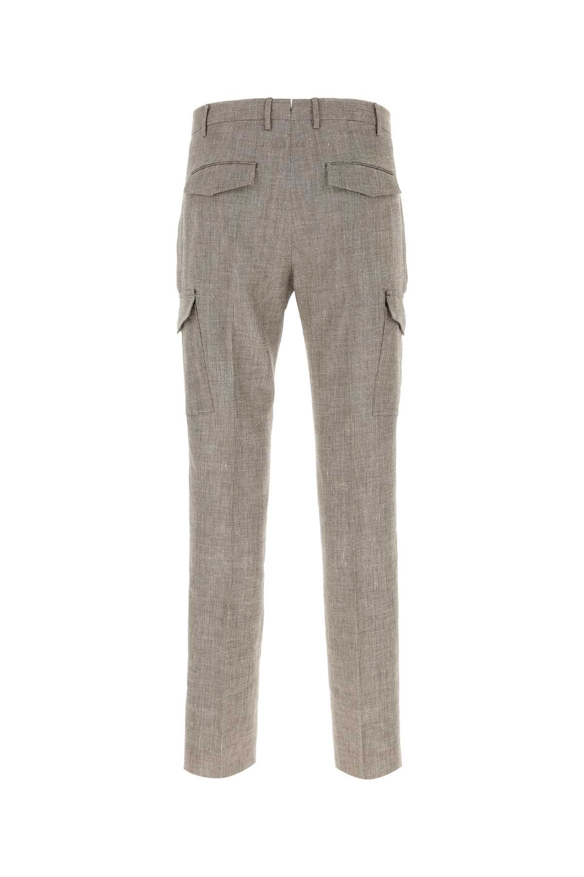 Shop Pt01 Two-tone Wool Blend Pant In Grigio