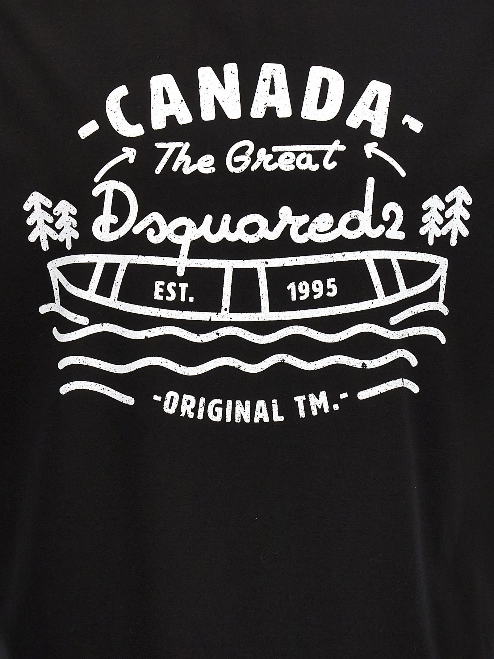 Dsquared2 Dsquared Men Logo Print T-shirt In Black