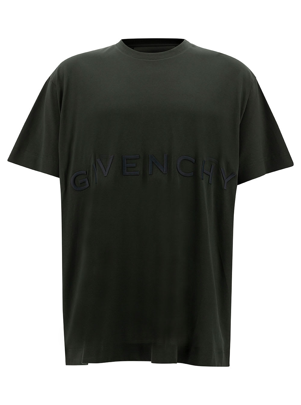 GIVENCHY GIVENCHY 4G OVERSIZED T-SHIRT IN GREY GREEN COTTON