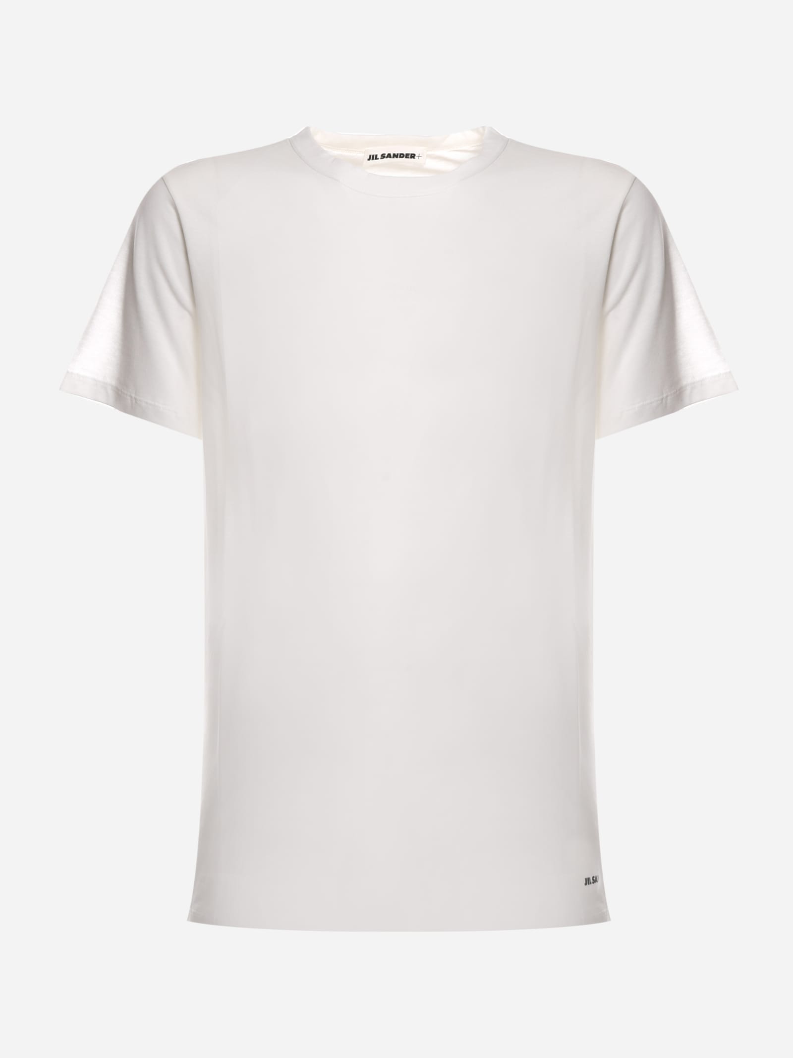 Jil Sander Cotton T-shirt With Logo Print On The Bottom