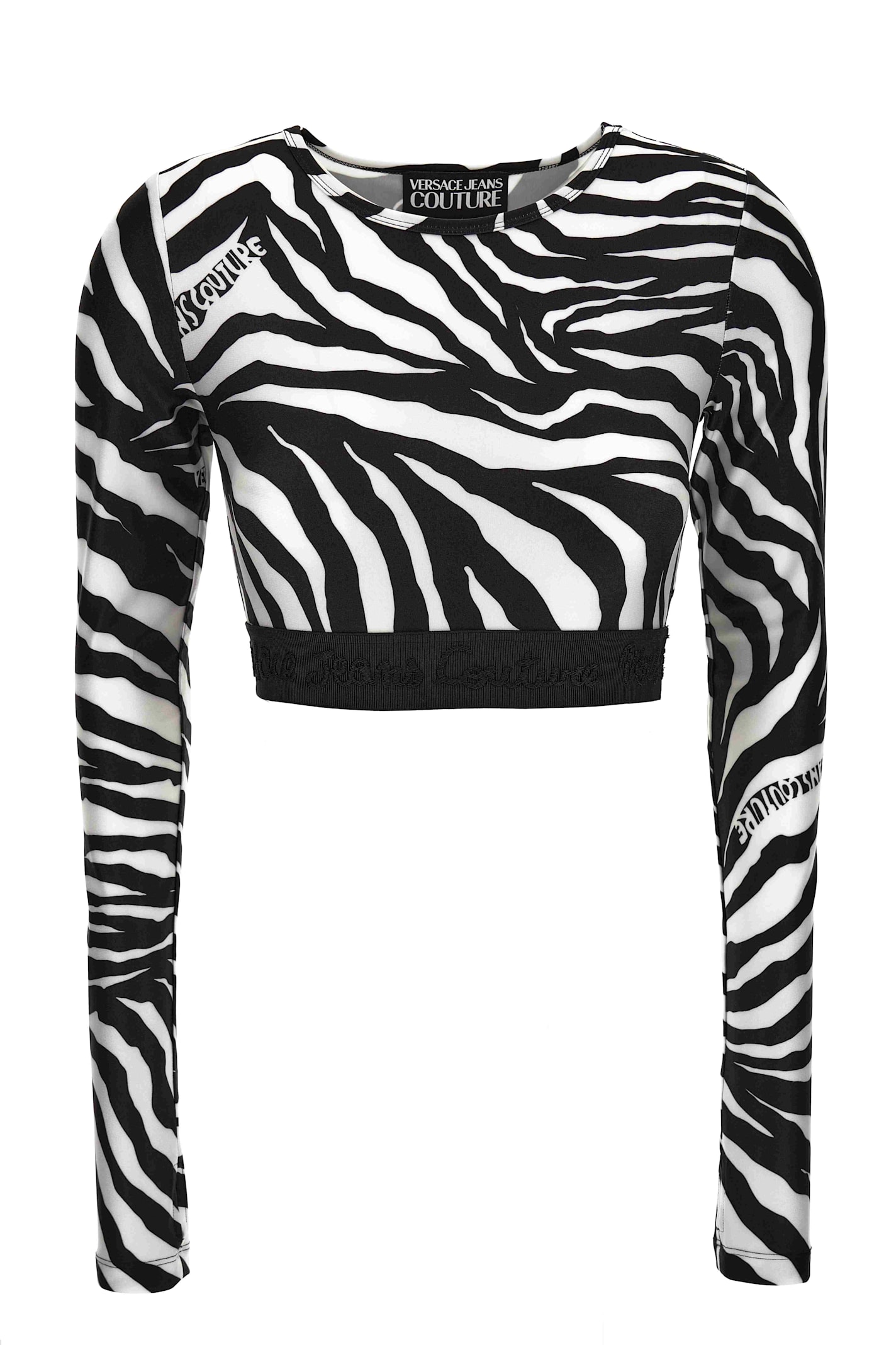 Versace Jeans Couture Zebra-print T-shirt In Black