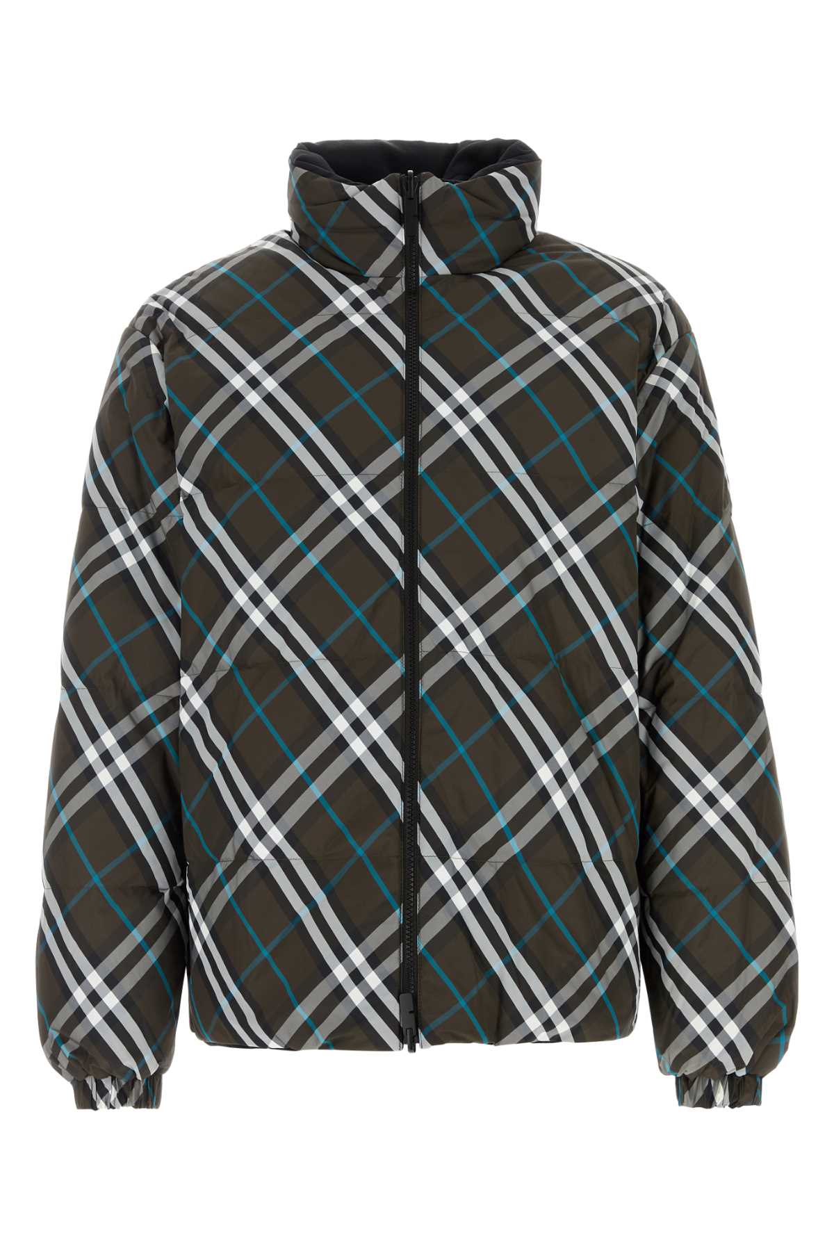 Shop Burberry Printed Nylon Reversible Down Jacket In Snugipcheck