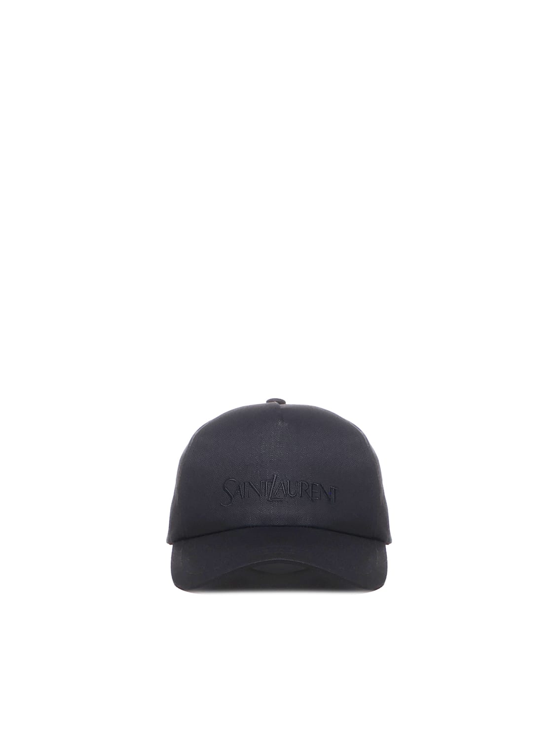 Shop Saint Laurent Gabardine Cap In Black