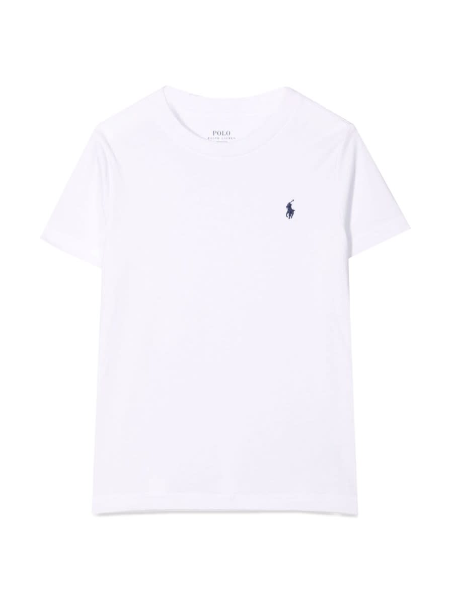 Shop Polo Ralph Lauren Ss Cn-tops-t-shirt In White