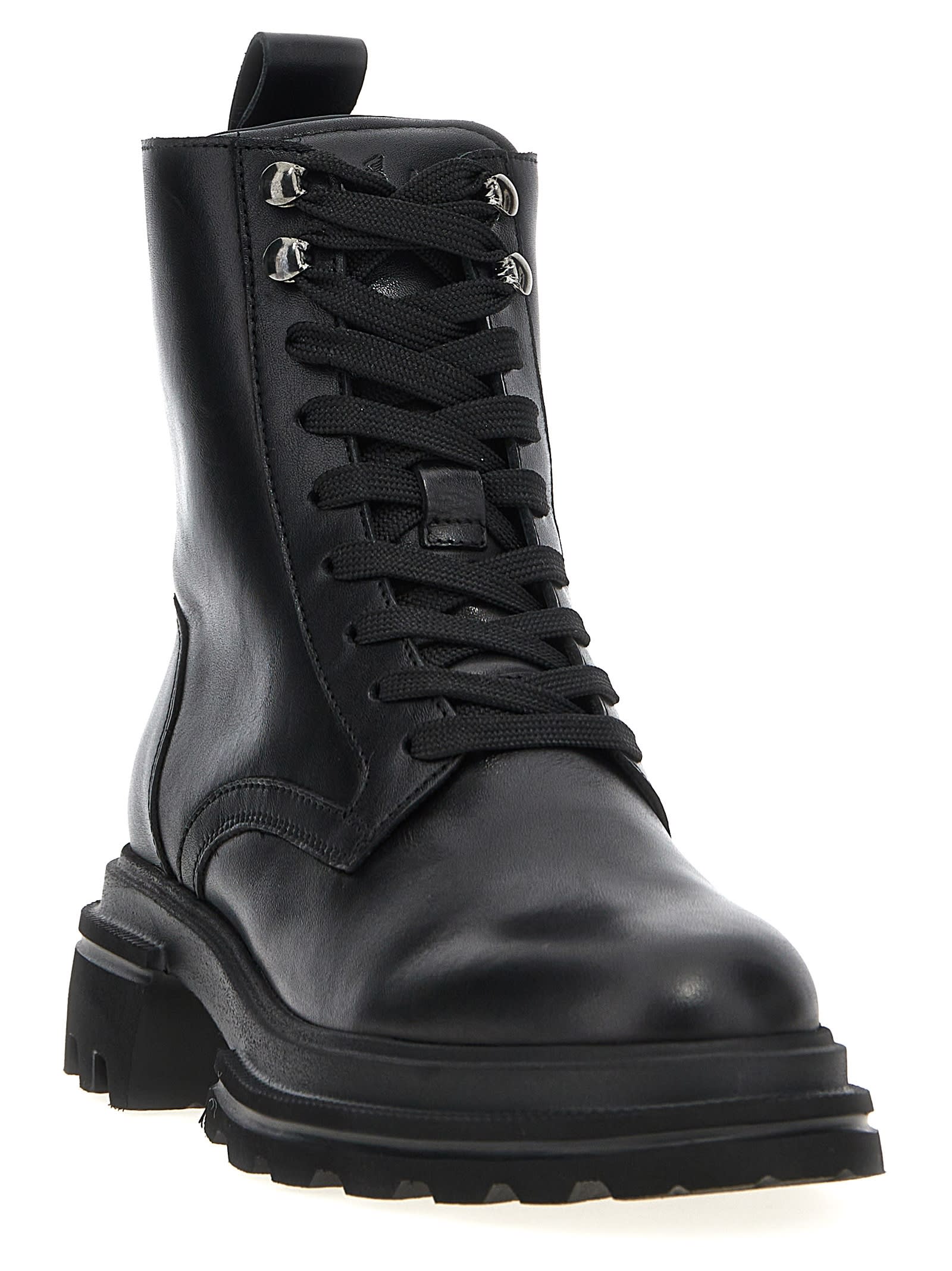 Shop Hogan H674 Ankle Boots In Black