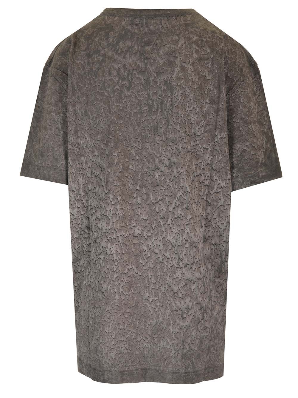 Alexander Wang Jersey T-shirt In Steelgreysplatter