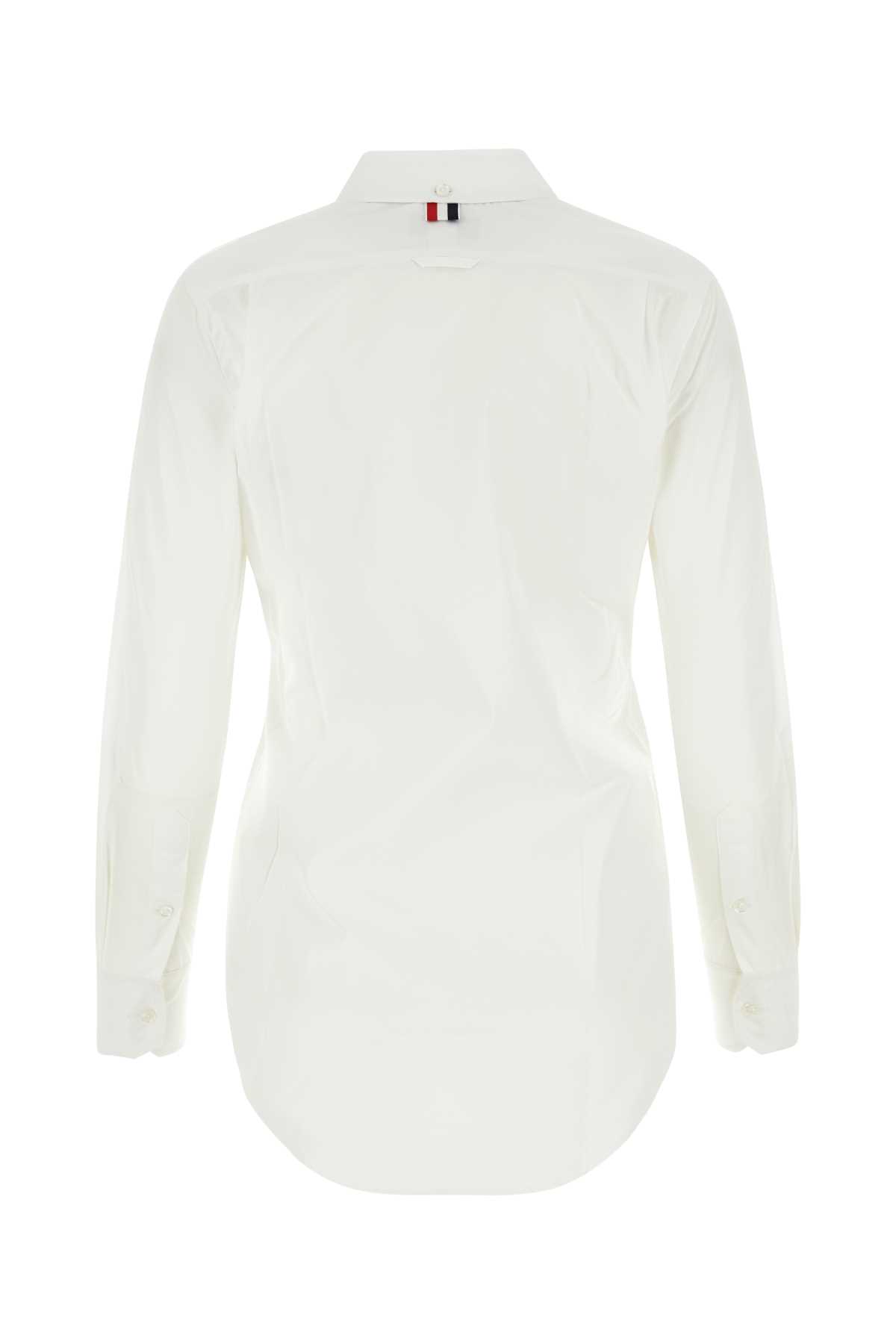 Shop Thom Browne White Cotton Shirt In 100