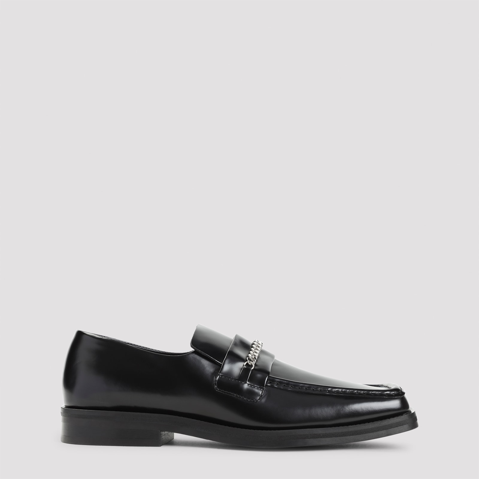 Martine Rose Leather Loafers With Square Toe In Black