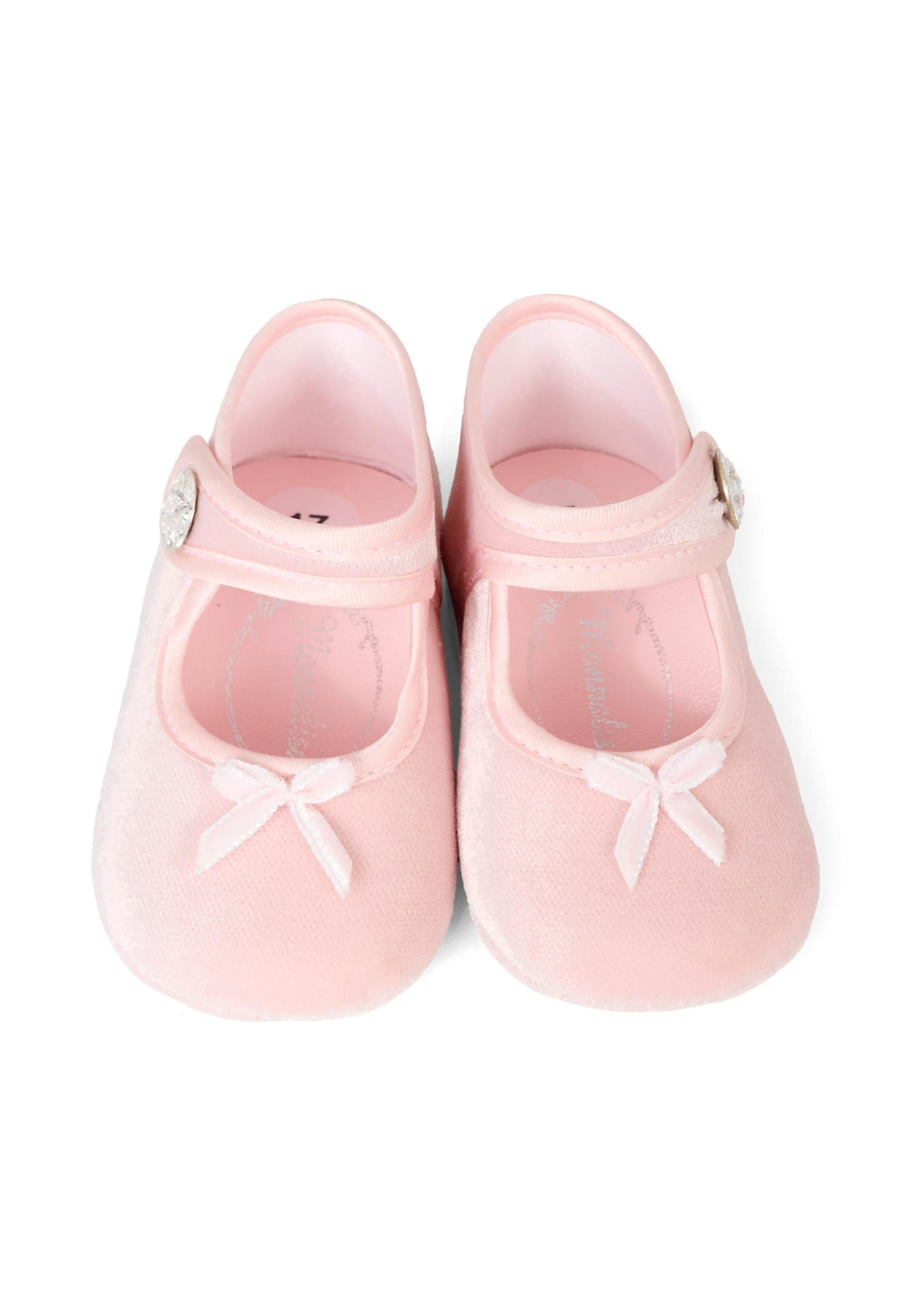 Monnalisa Pink Ballet Flats For Baby Girl In Pink