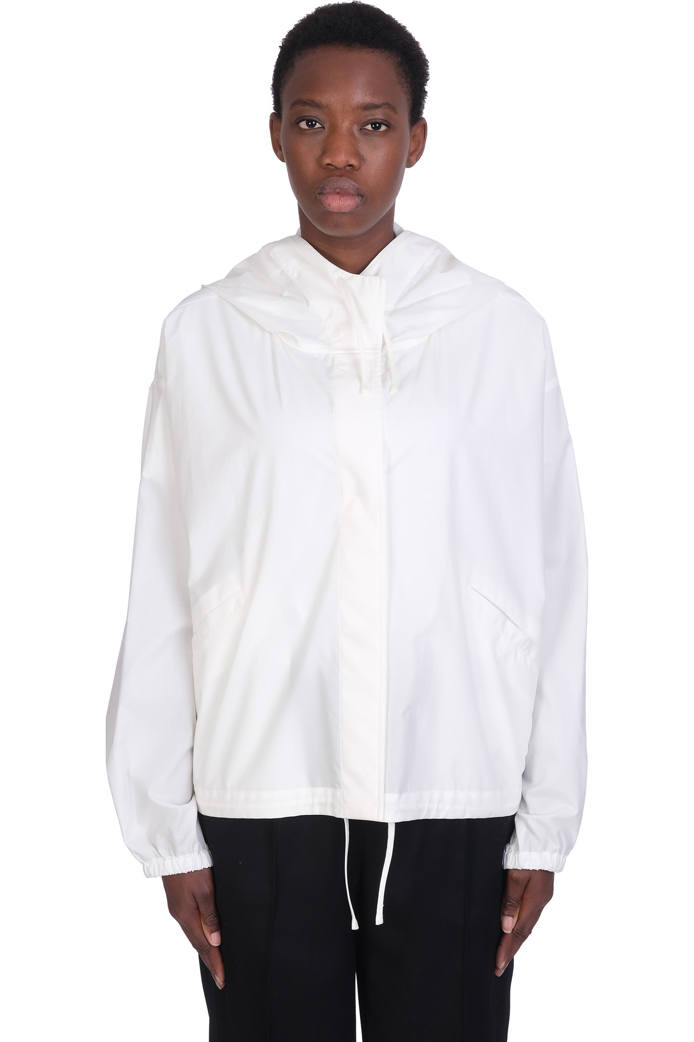 Jil Sander Casual Jacket In White Cotton