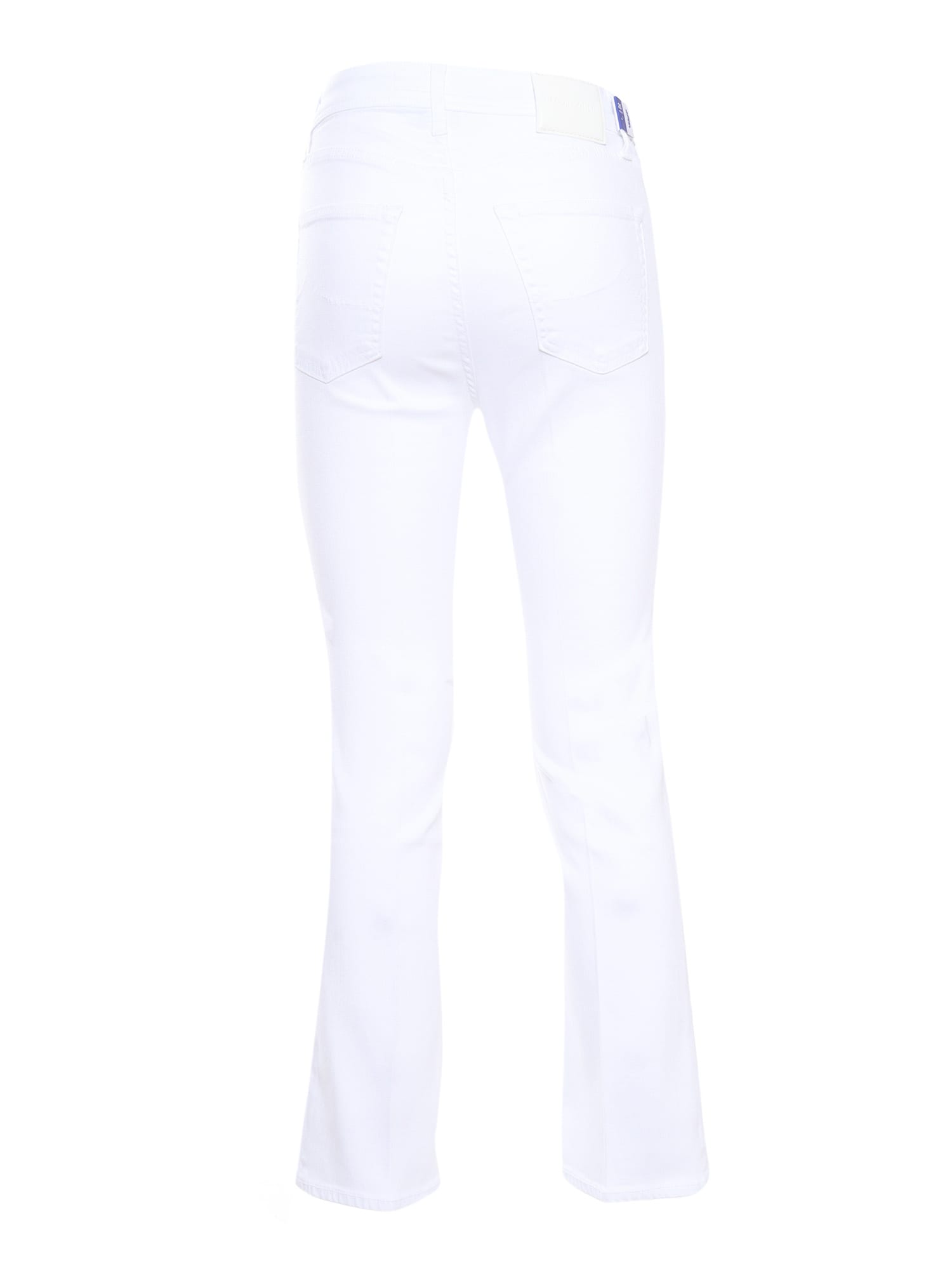 Shop Jacob Cohen Pant 5t Crop.straight Leg H/w Kate In White