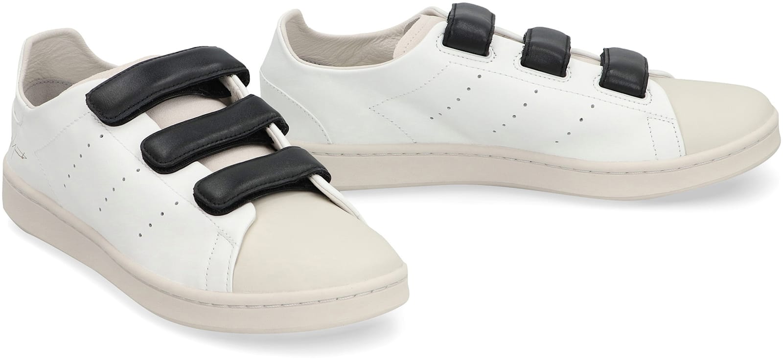 Shop Y-3 Stan Smith Hook-and-loop Low-top Sneakers In White