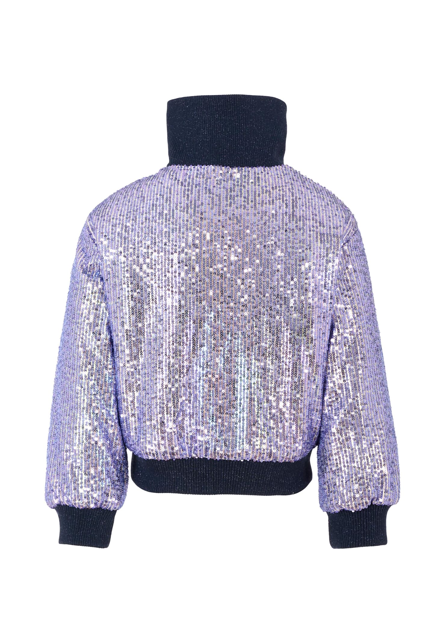 Billieblush Blue Jacket For Girl With Sequins In Blue