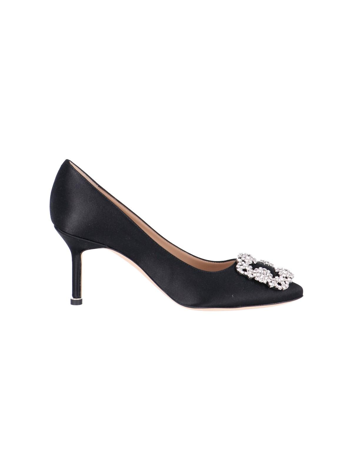 Shop Manolo Blahnik Hangisi 70 Pumps In Black