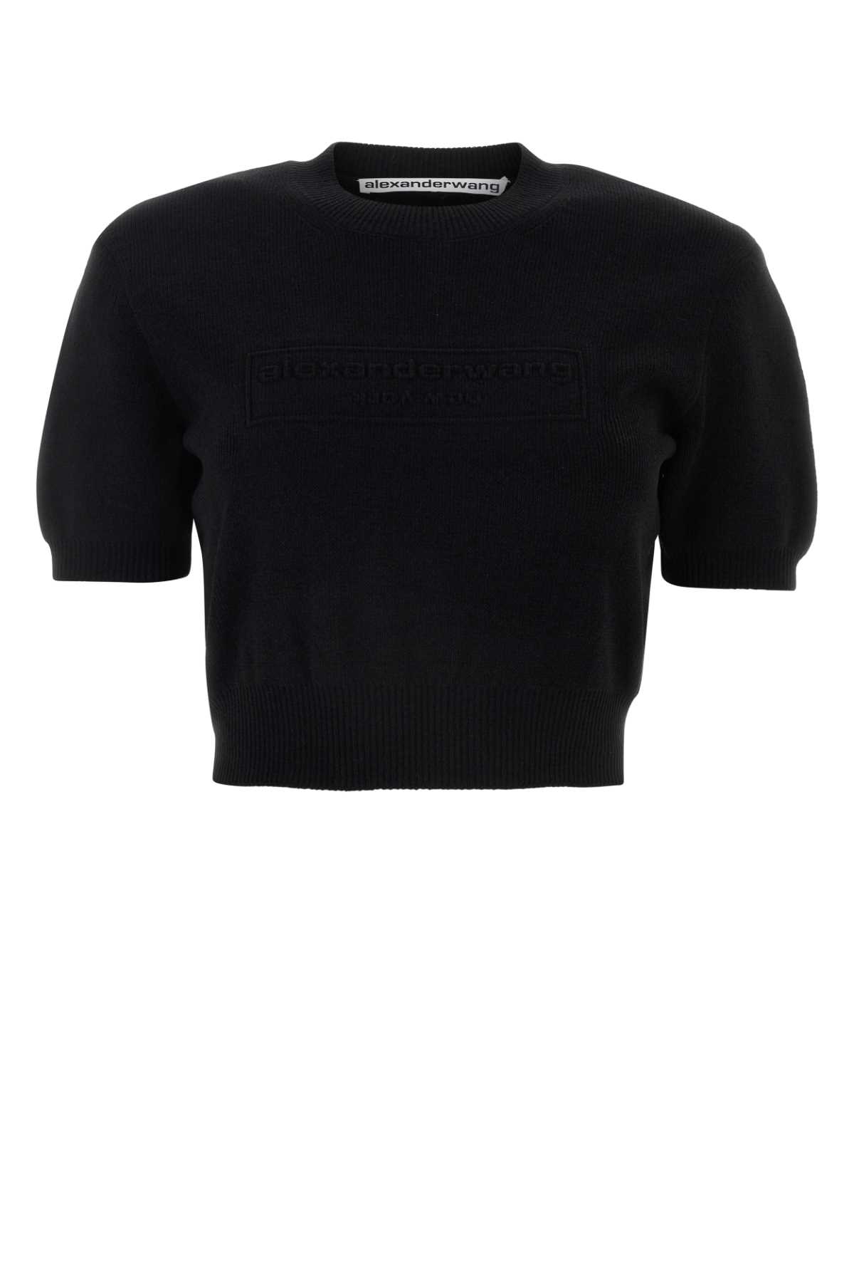 Alexander Wang Black Stretch Polyester Blend Sweater