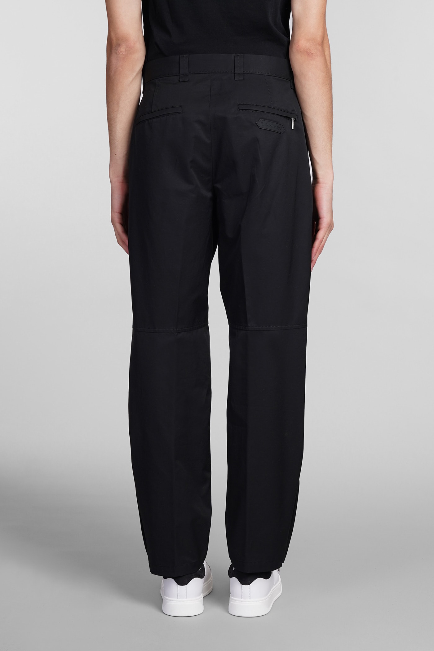 Shop Lanvin Pants In Black Cotton In Nero