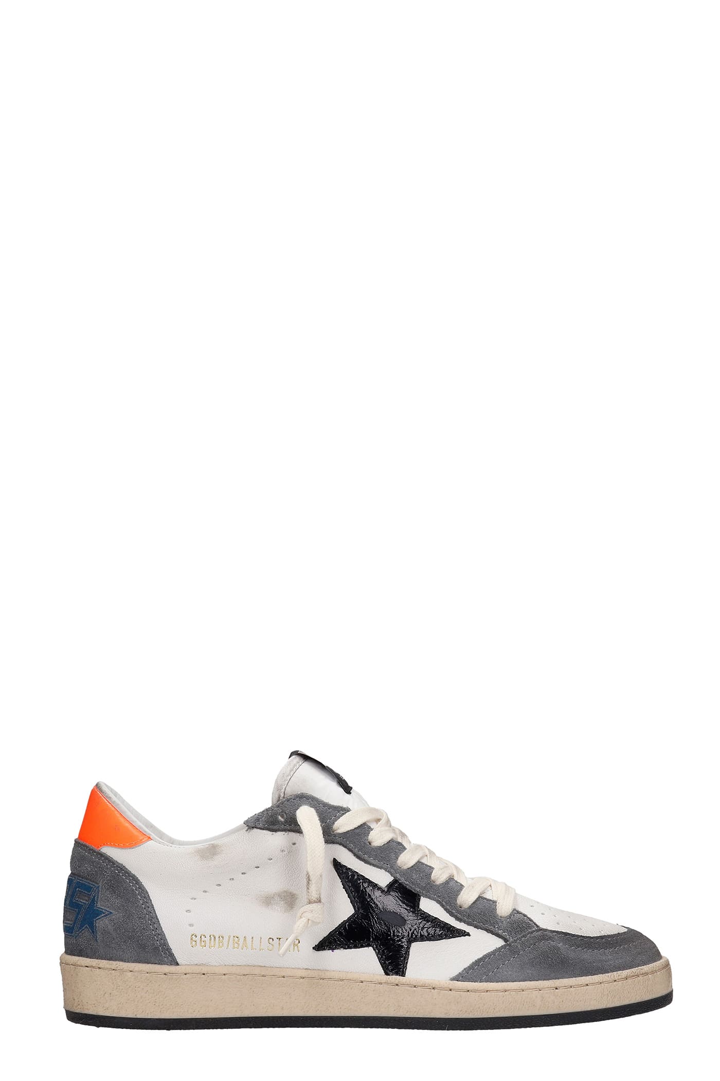 Golden Goose Ball Star Sneakers In White Suede And Leather