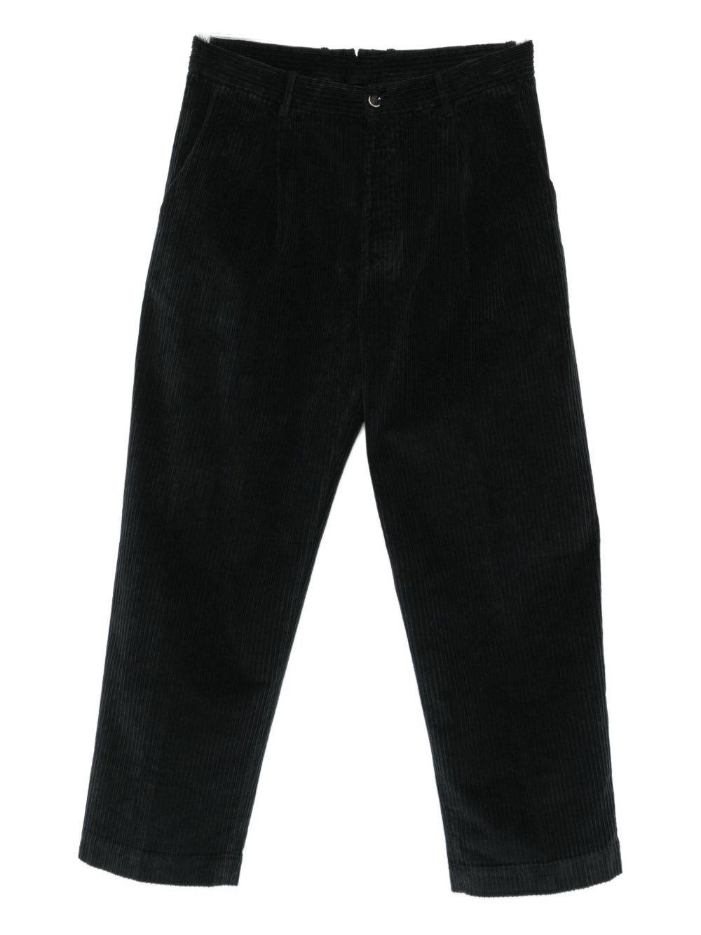 Nine In The Morning Relaxed-fit Black Trousers With Pleated Front Design In Black