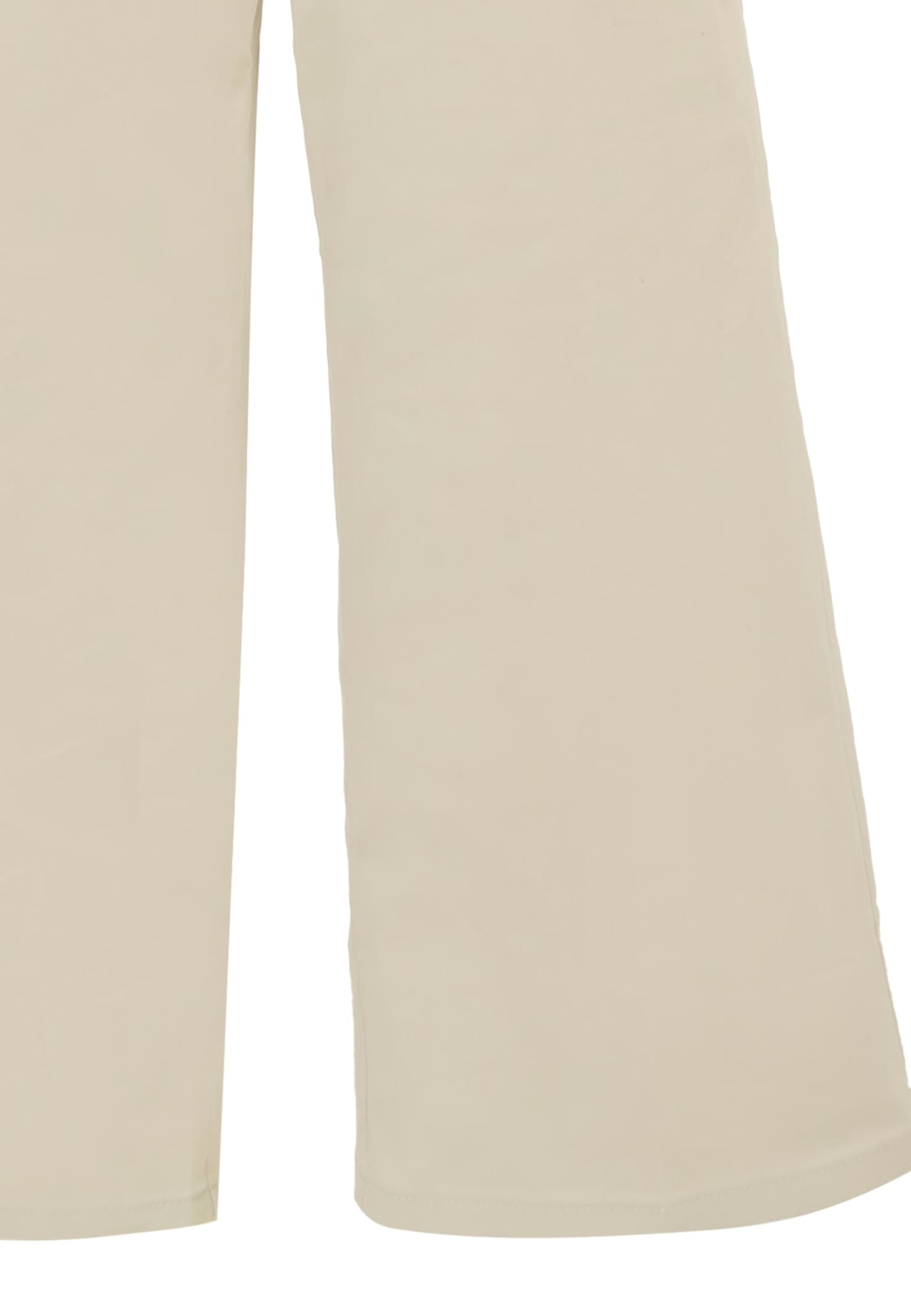 Calvin Klein Beige Trousers For Girl With Logo In Neutral