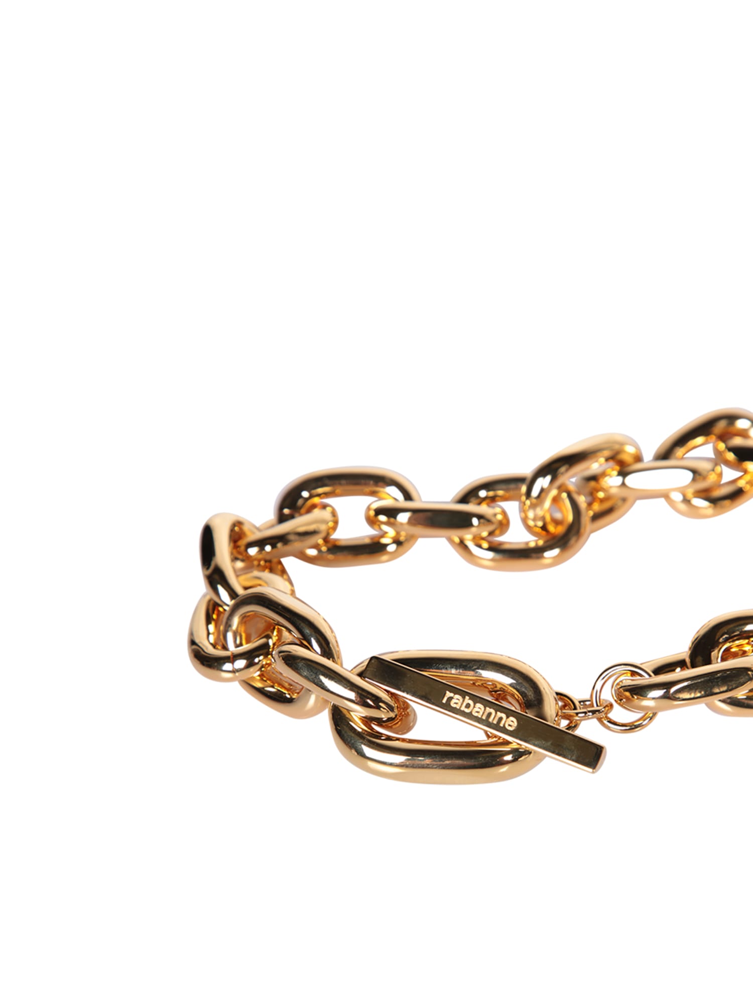 Shop Rabanne Paco  Gold Link Chain Necklace In Metallic