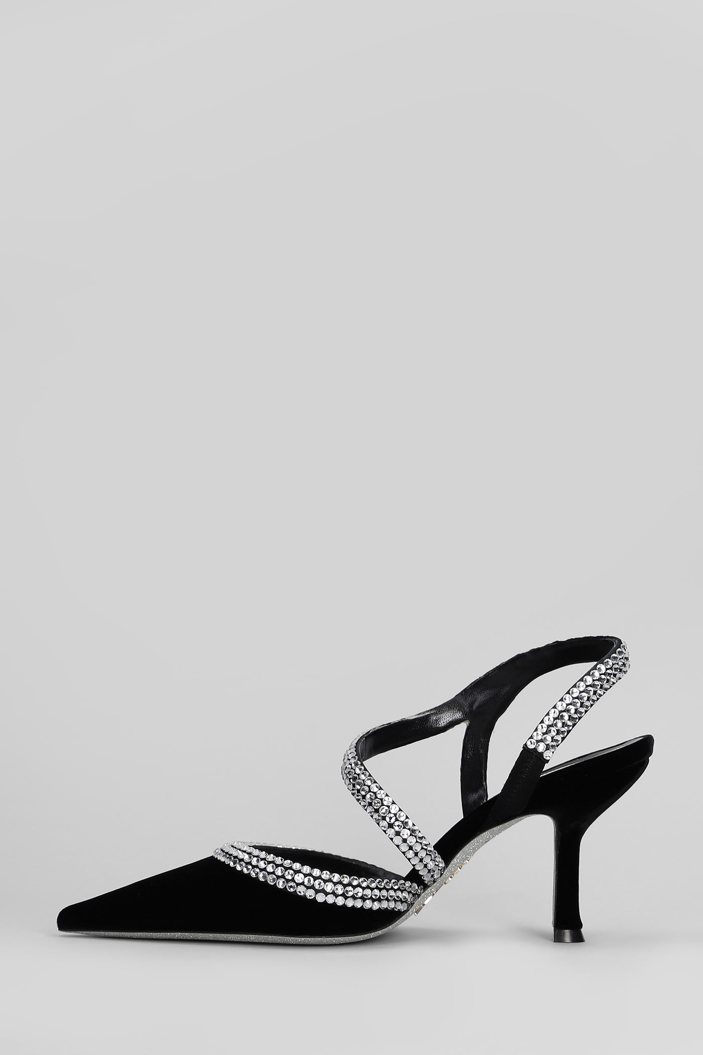 Shop René Caovilla Lidia Pumps In Black Velvet