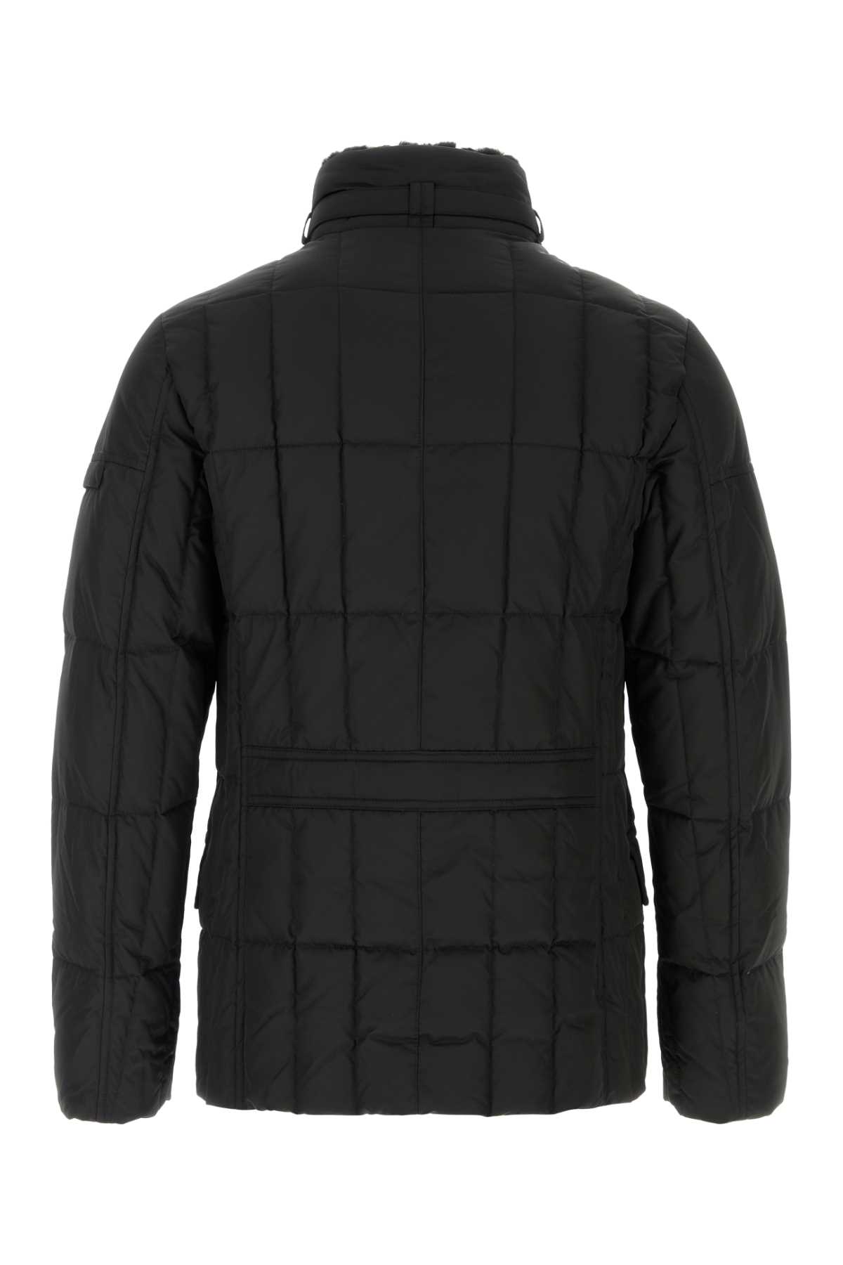 ダウンジャケット Moorer Midnight Blue Polyester Siro Down Jacket Moorer Midnight Blue Polyester Siro Down Jacket In Black