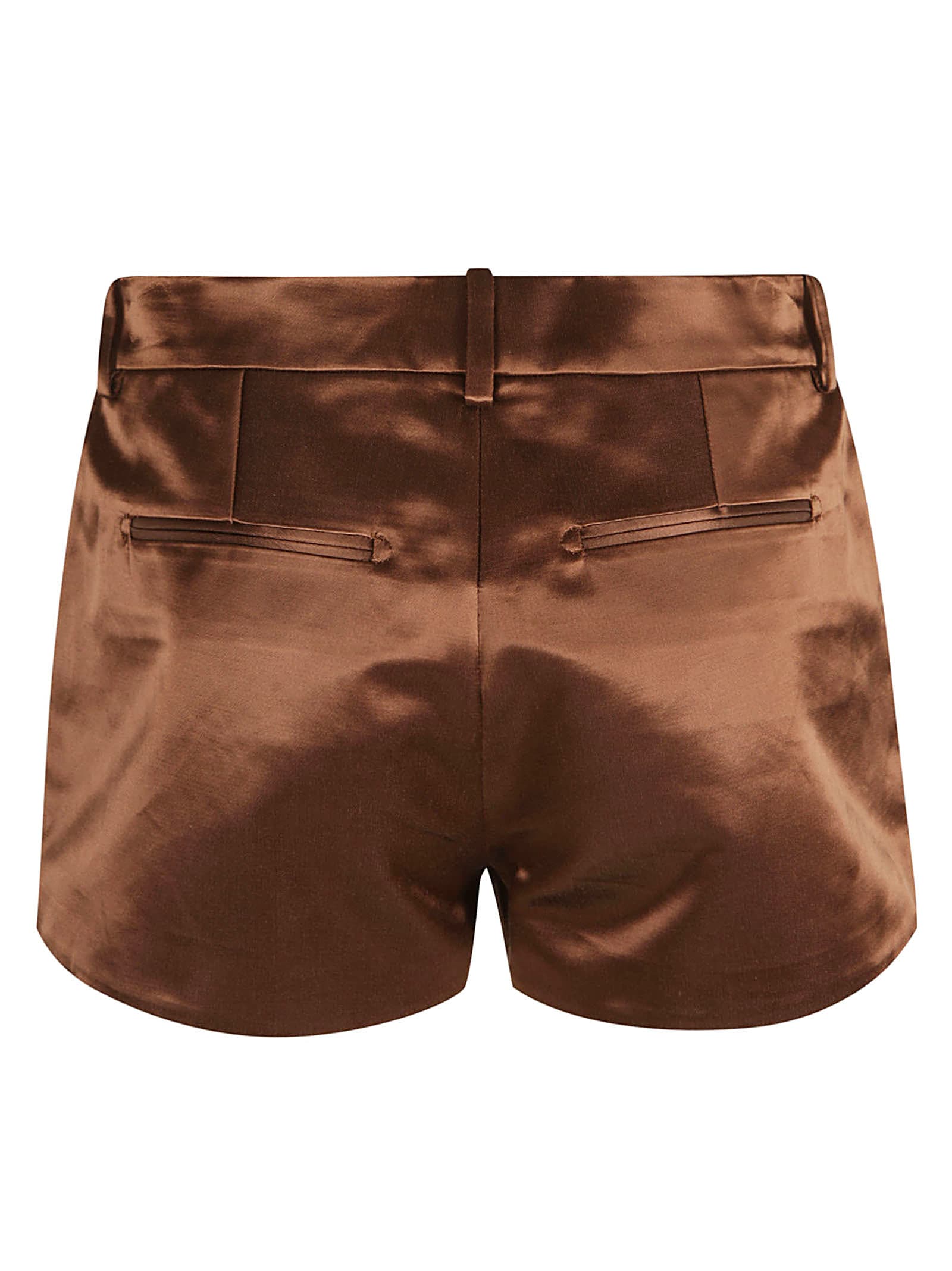 Shop Tom Ford Duchesse Shorts In Wood Brown