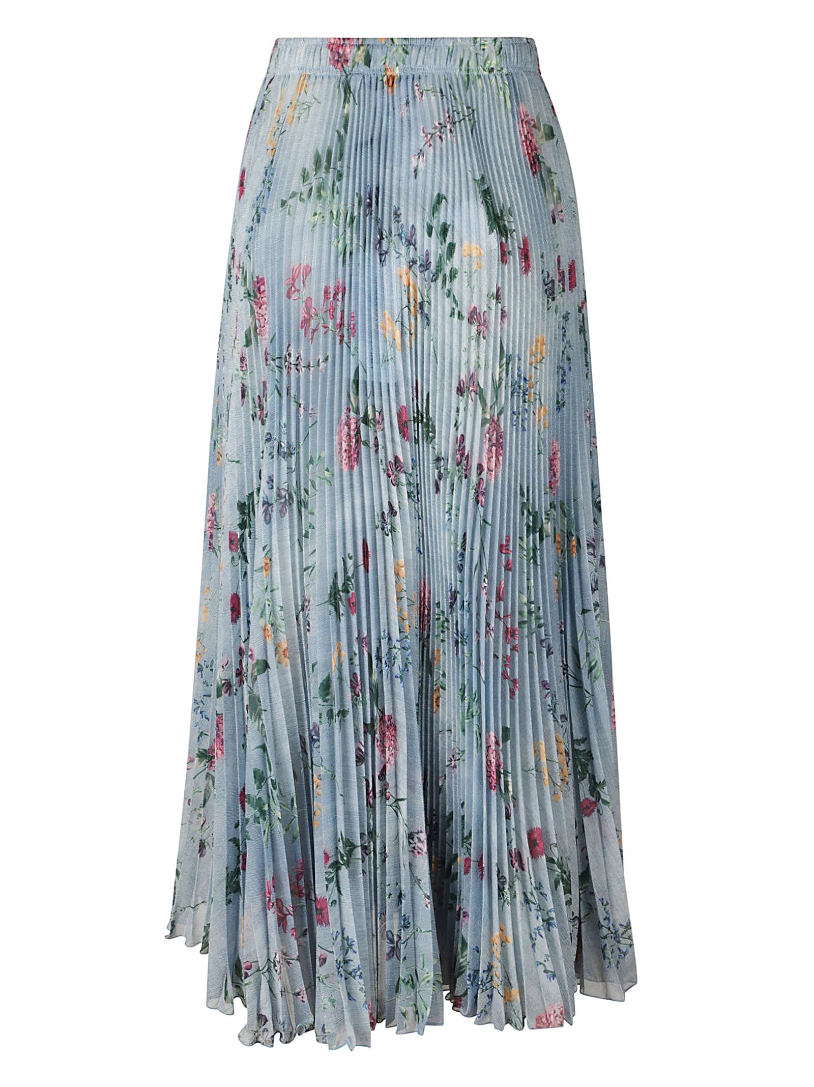 Shop Ermanno Scervino Floral Print Pleated Skirt In Floreale