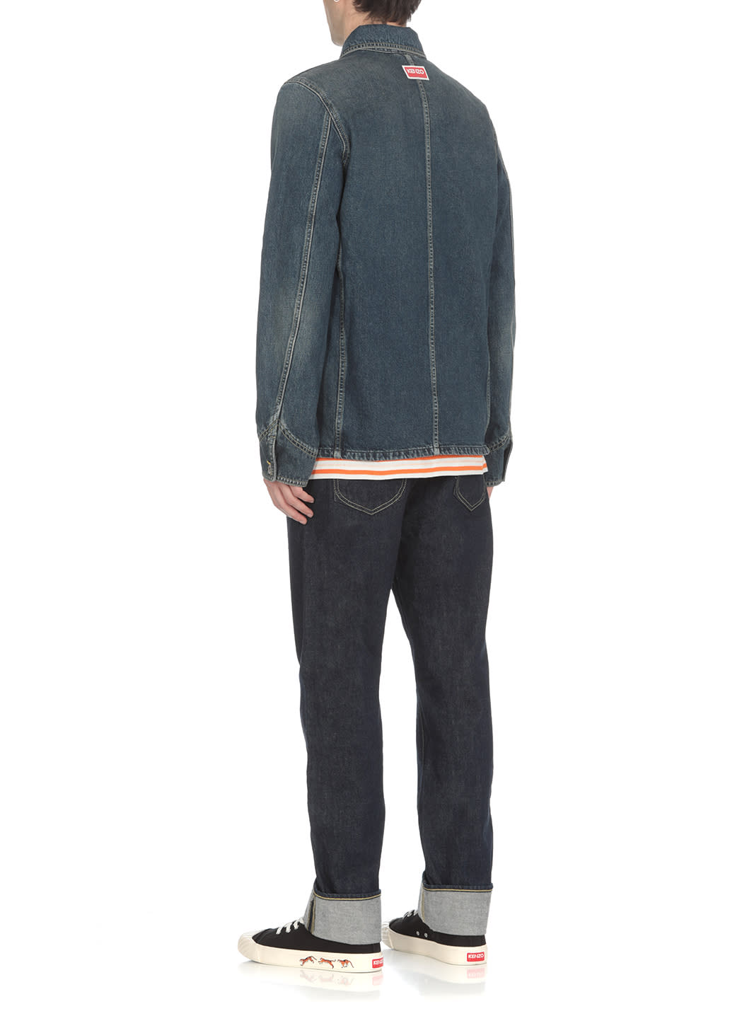 Shop Kenzo Workwear Jeans Jacket In Denim