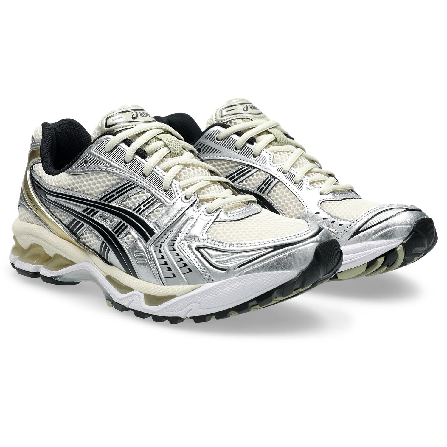 Asics Gel Kayano 14 Sneakers With Shiny Silver Accents In Multi