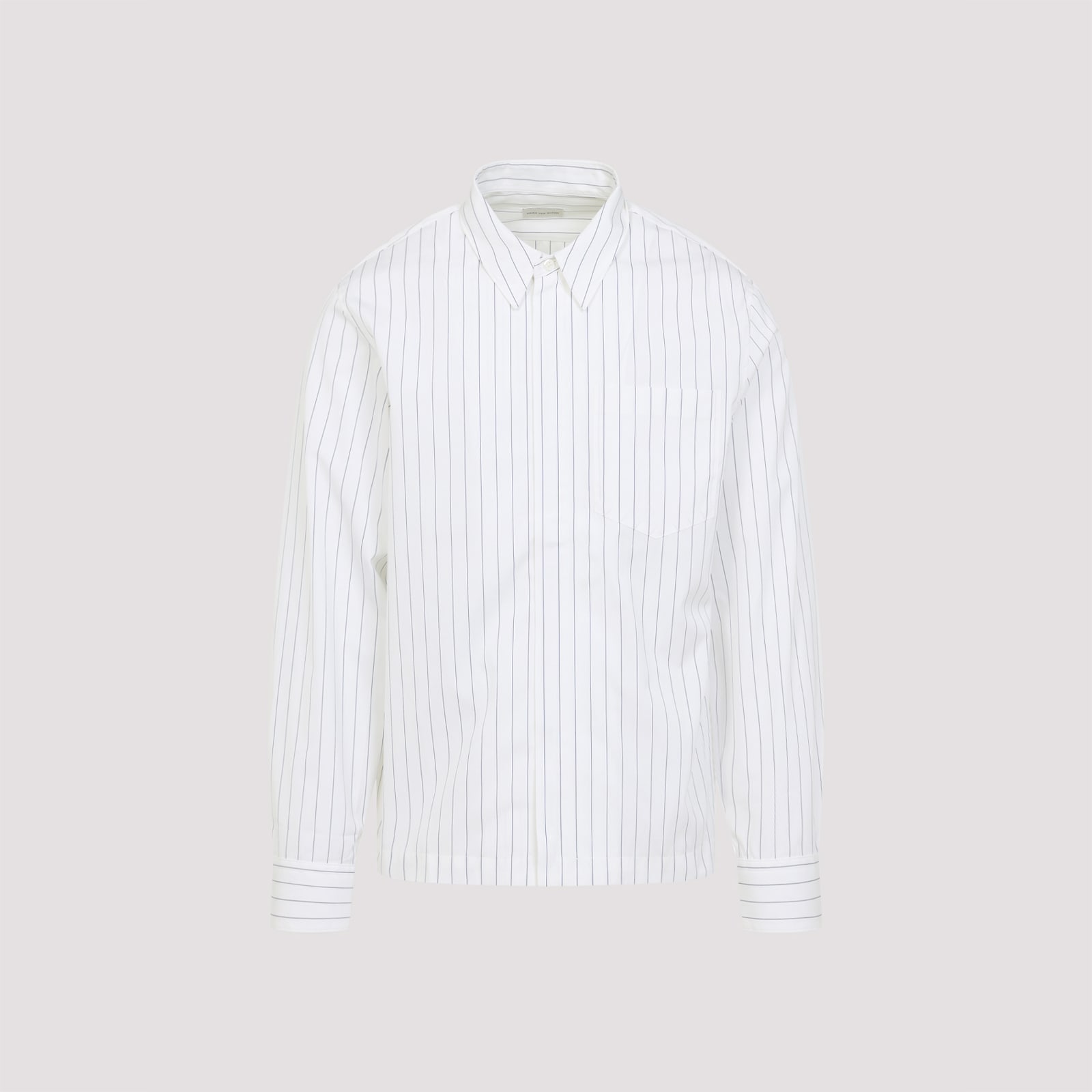 Dries Van Noten Corran Shirt With Back Yoke And Front Pocket In White