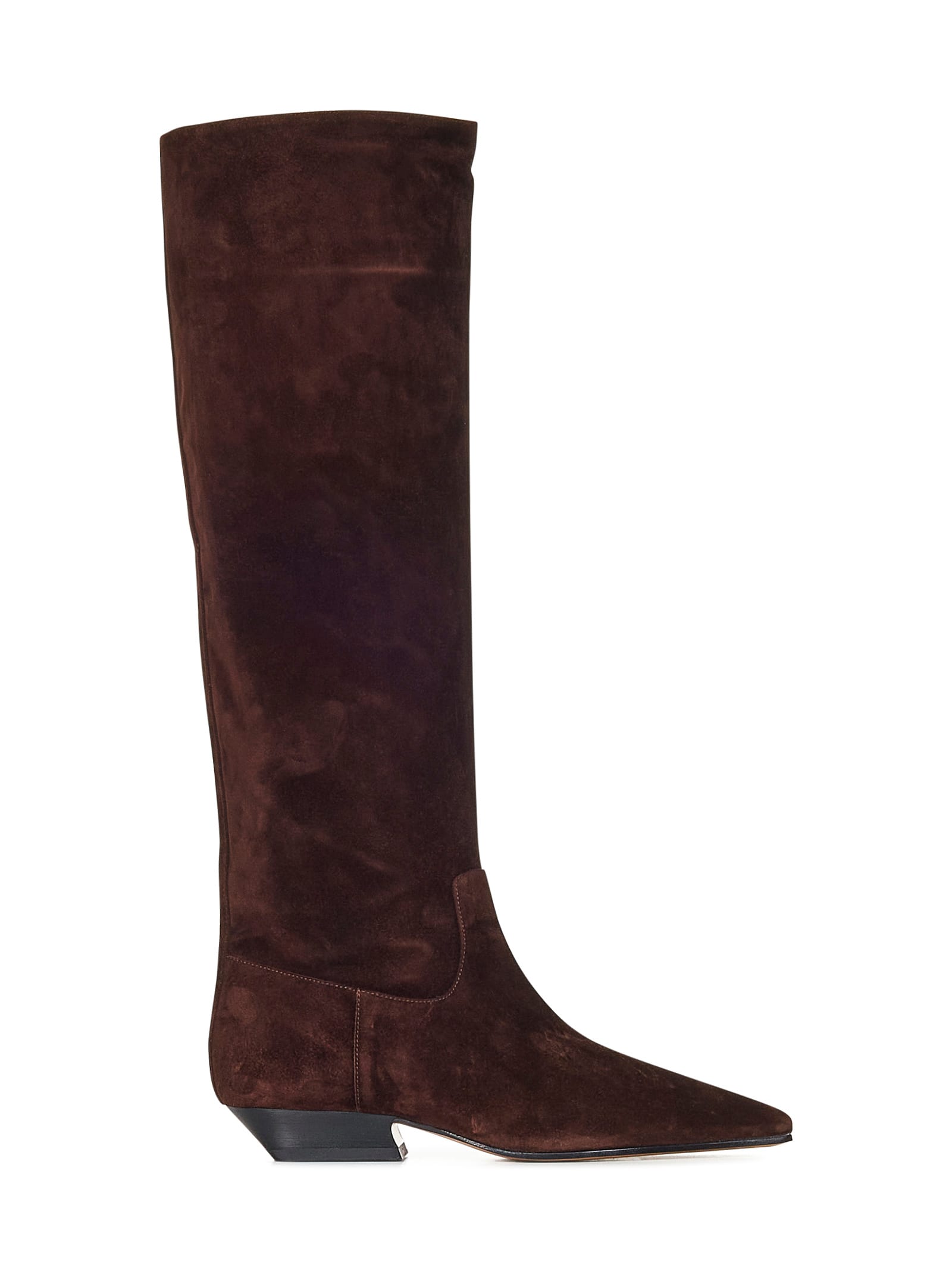 Shop Khaite Ny Marfa Boots In Brown