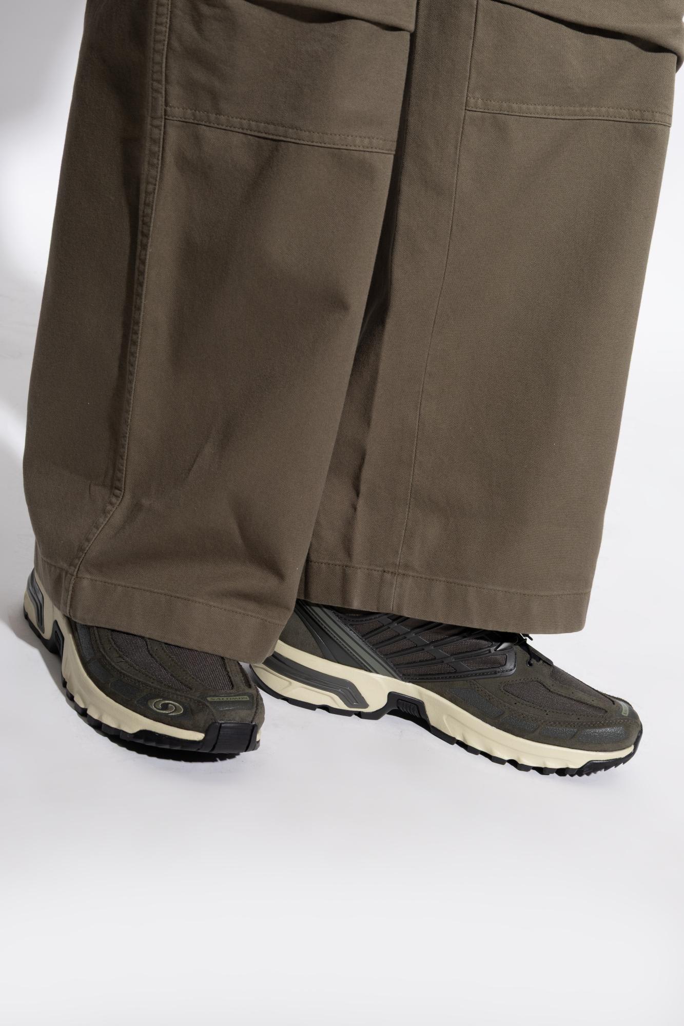 Salomon Pro Leather Sneakers With Chunky Rubber Sole In Gray