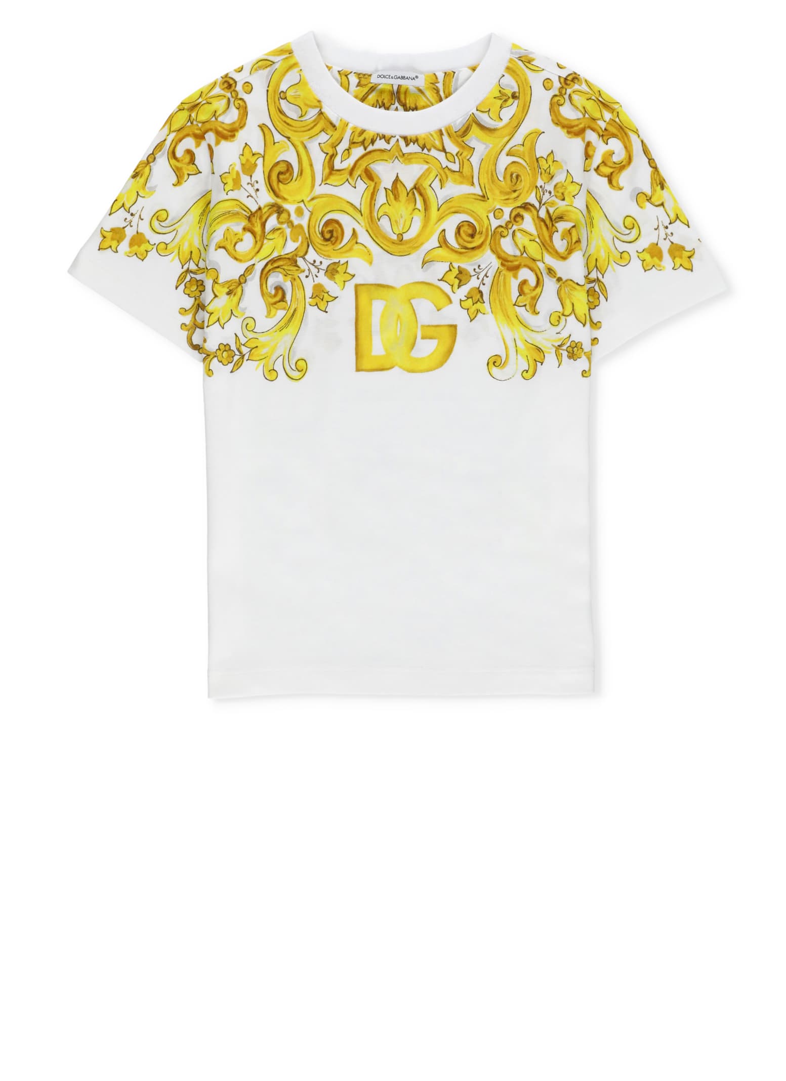 Dolce & Gabbana Kids' T-shirt With Print In White