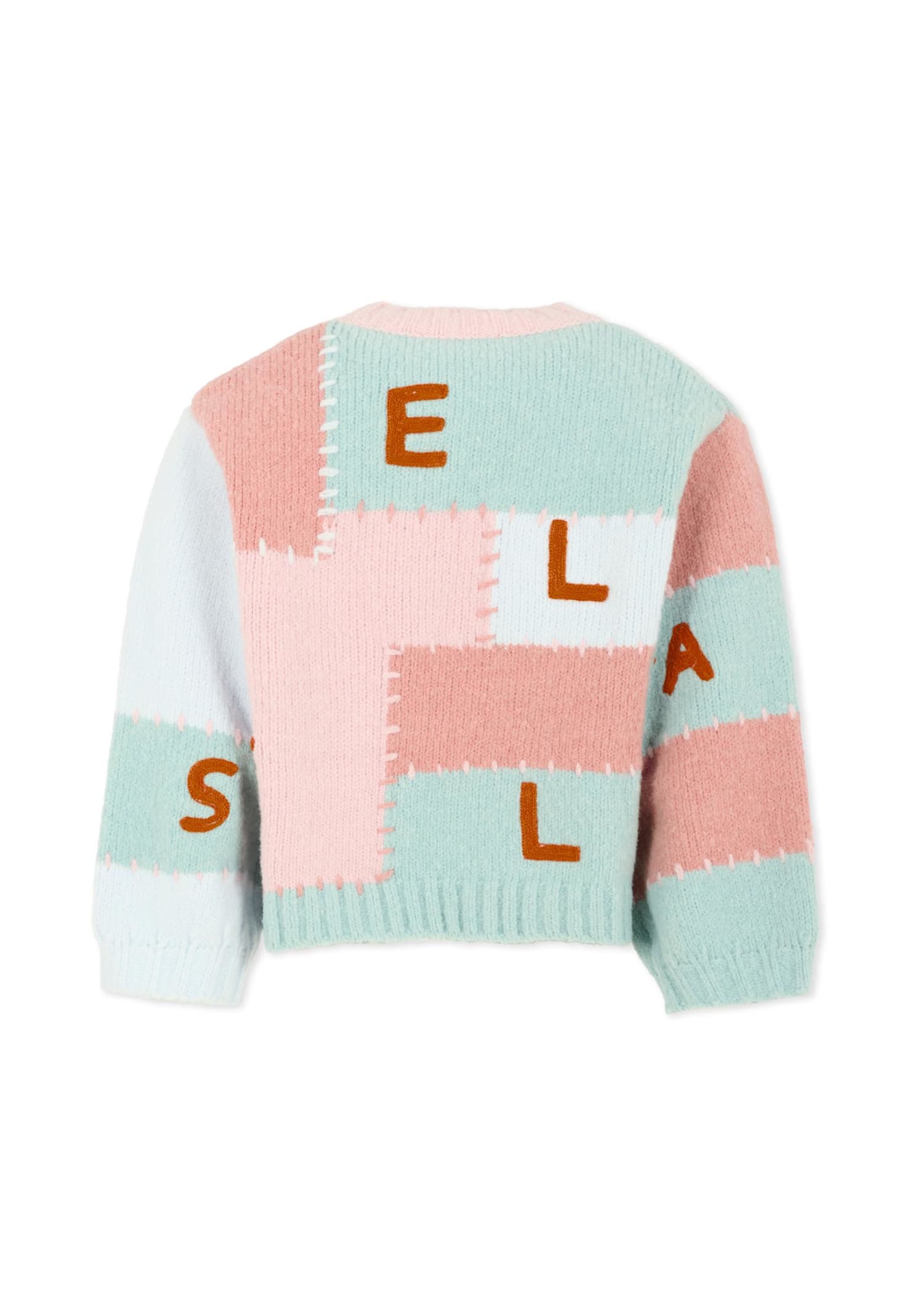 Stella Mccartney Logo Patchwork Sweater In Multi