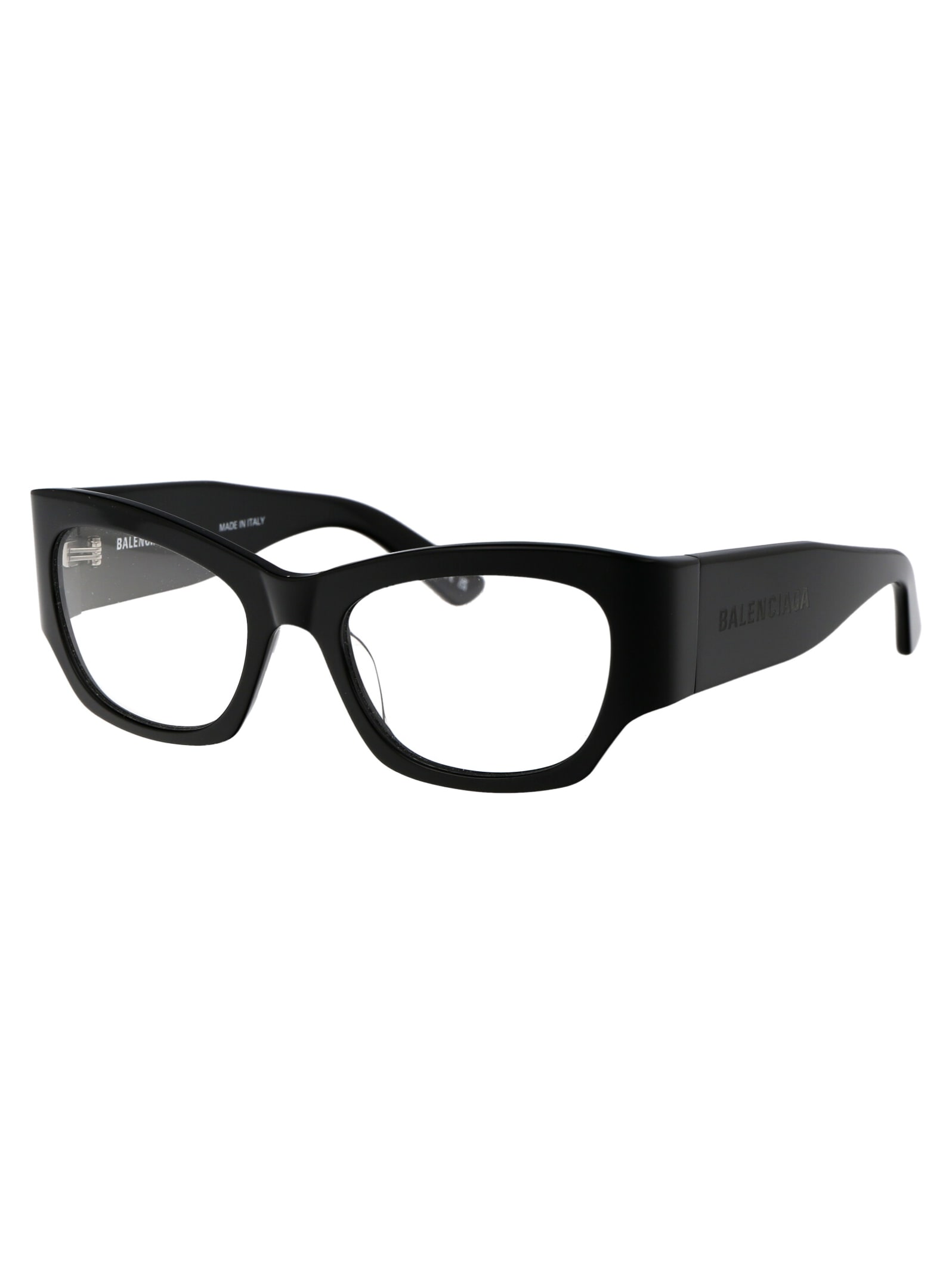 Shop Balenciaga Bb0333o Glasses In 001 Black Black Transparent