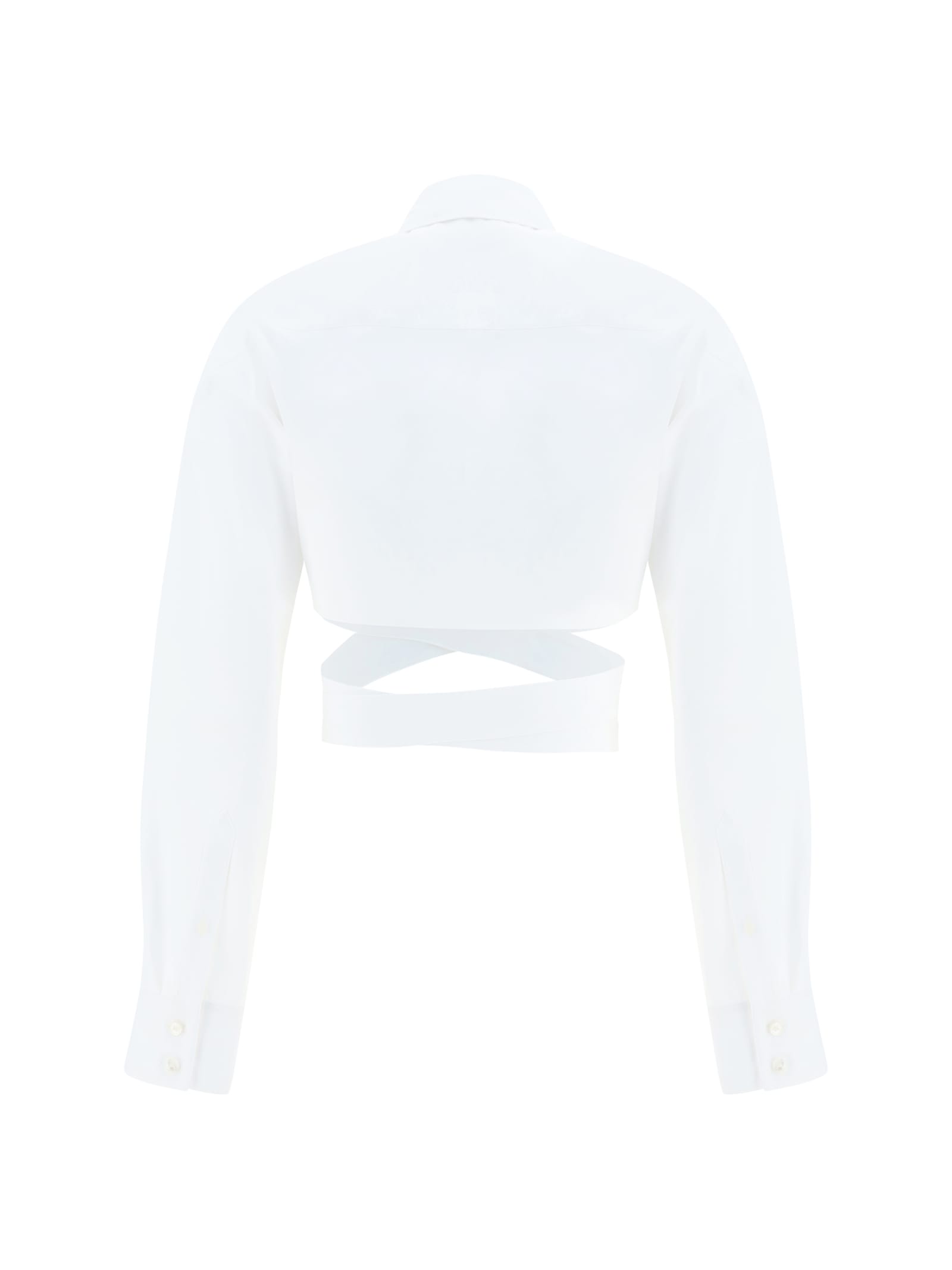 Shop Alaïa Japanese Shirt In White