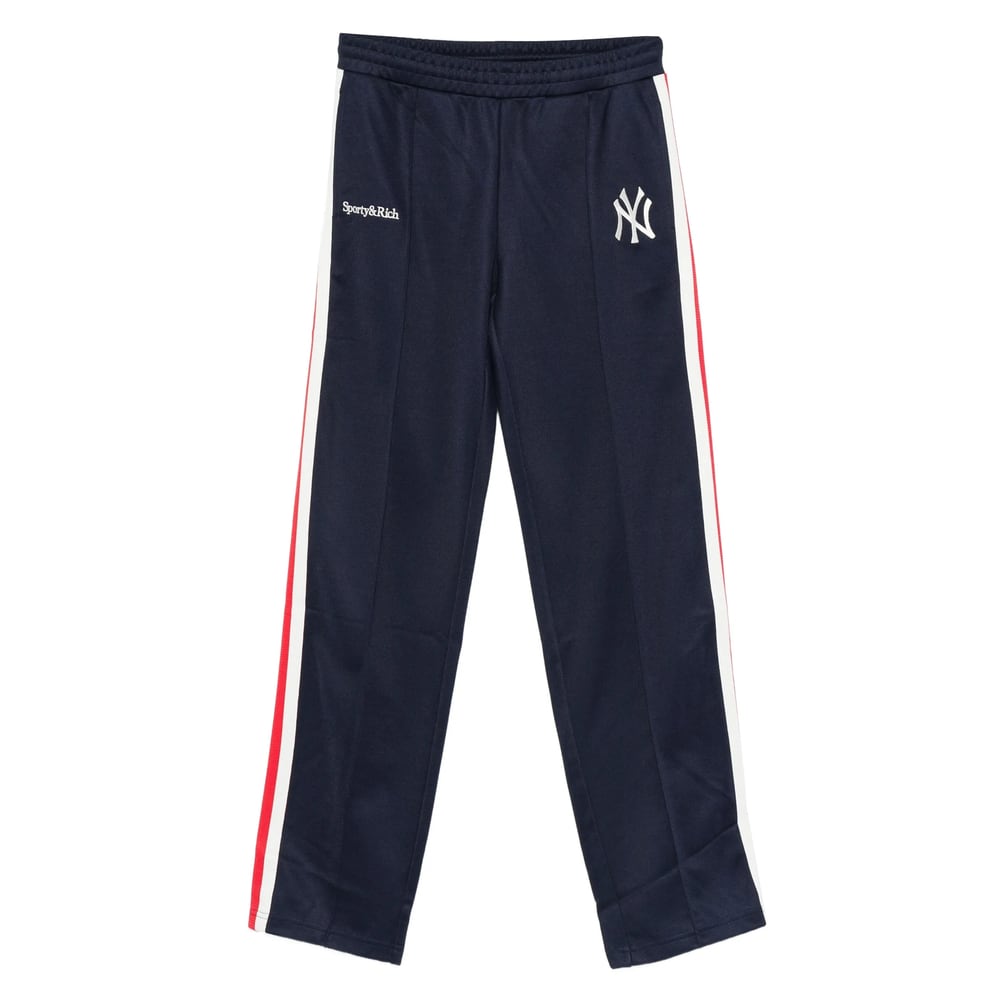 Sporty & Rich Yankees Serif Track Pant In Blue