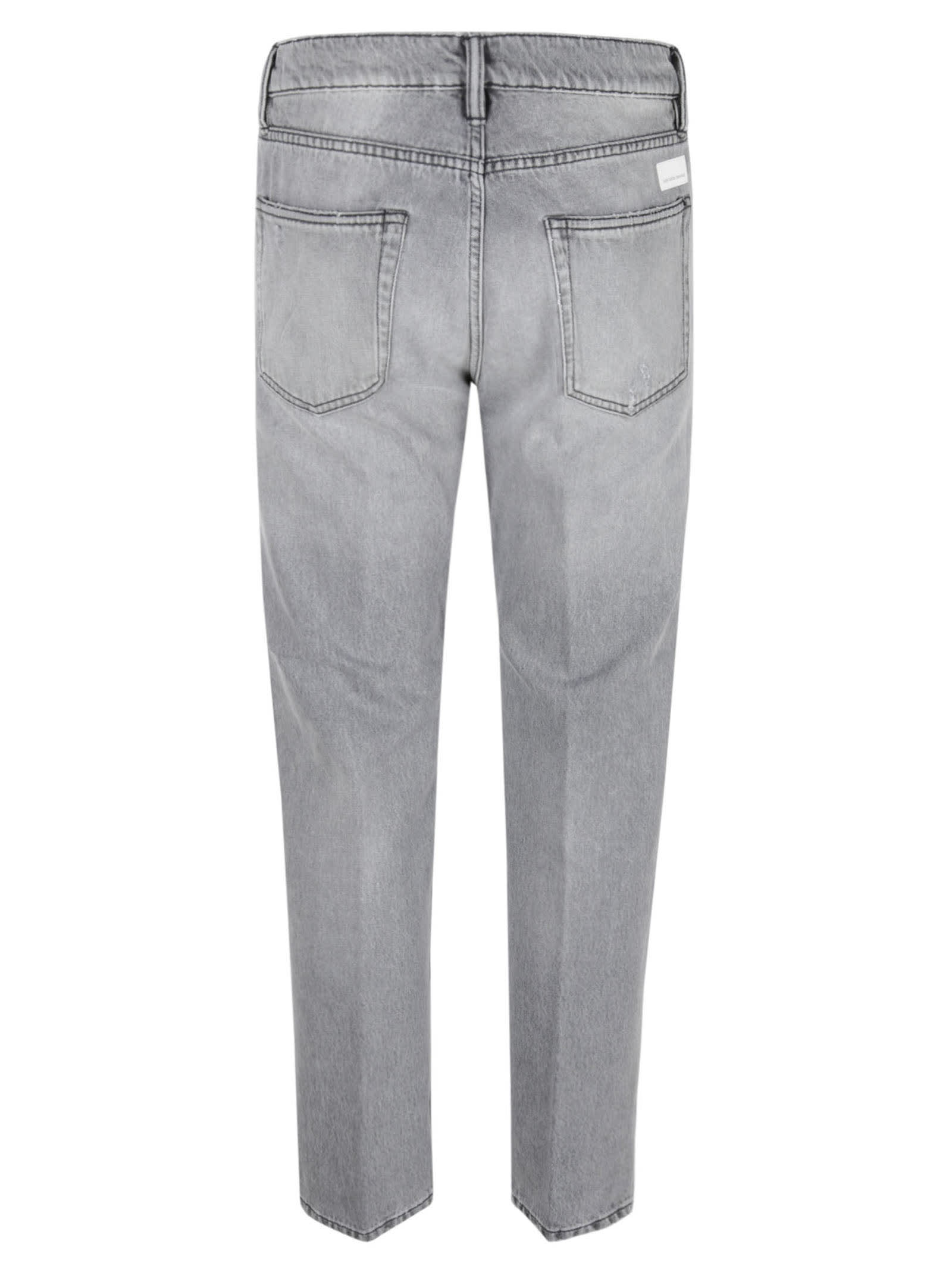 Shop Nine In The Morning Nathan Straight Jeans In Light Grey