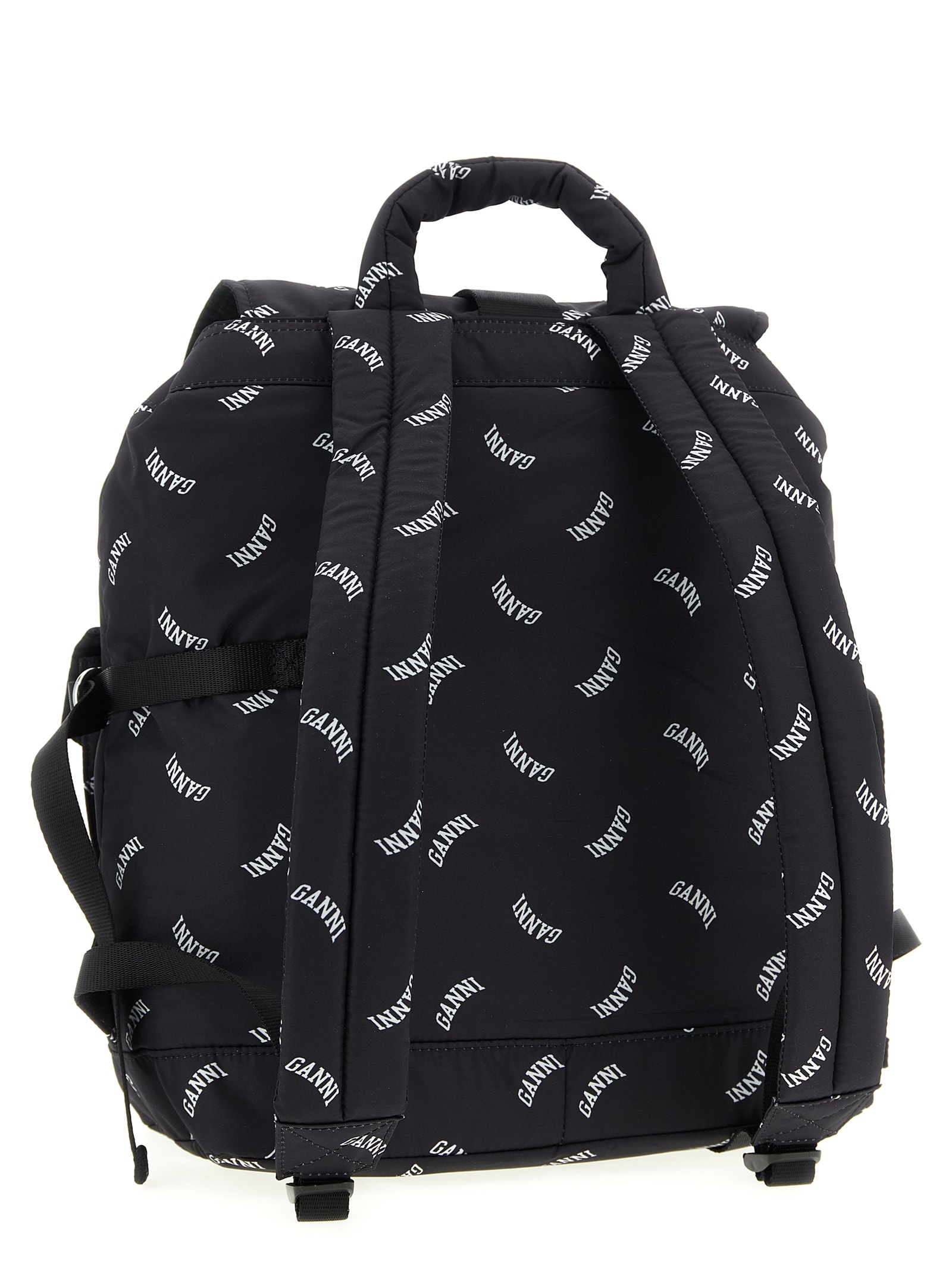 Ganni Re-tech Backpack In Black
