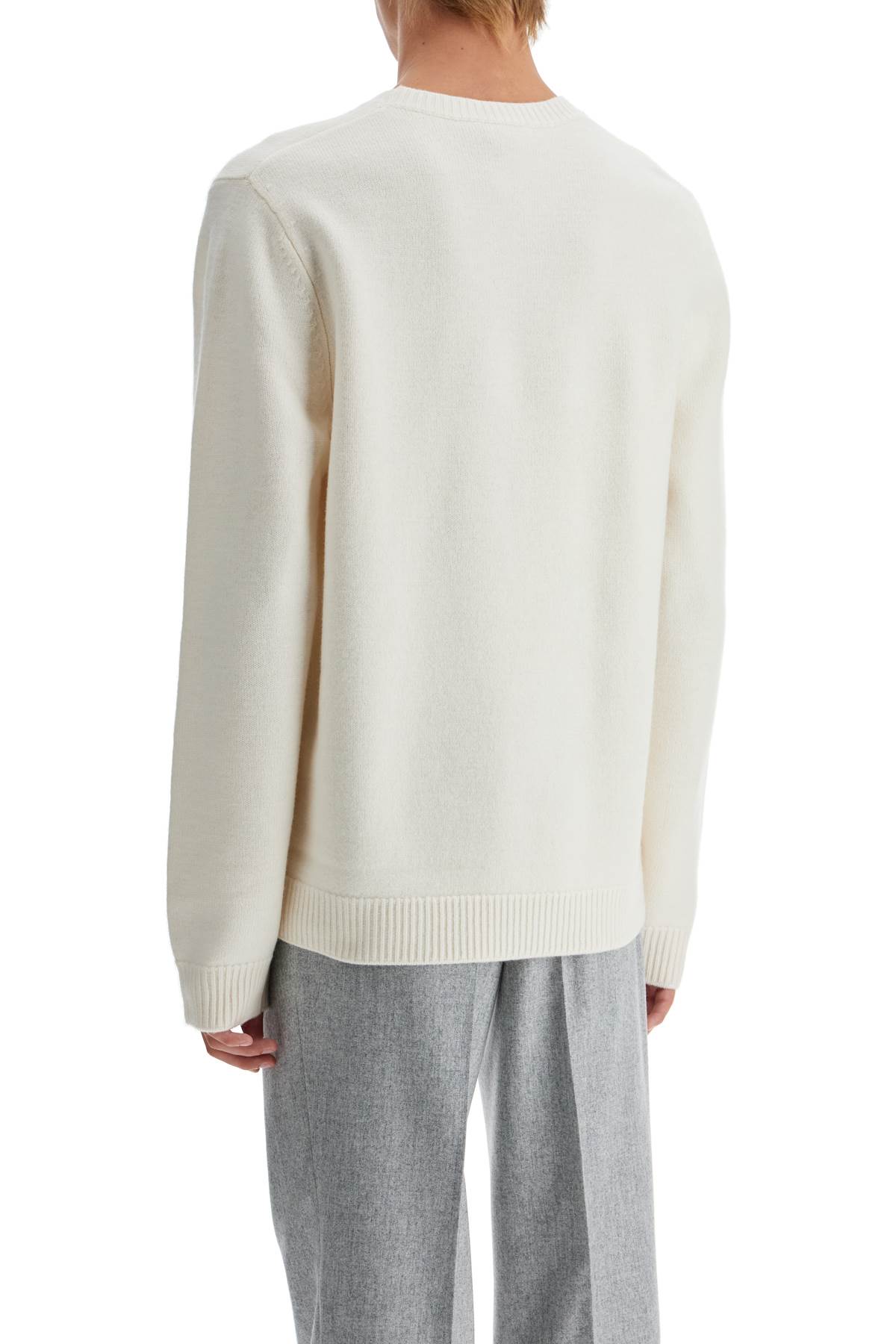 Apc Compact Wool Edward Pullover Sweater In Nude