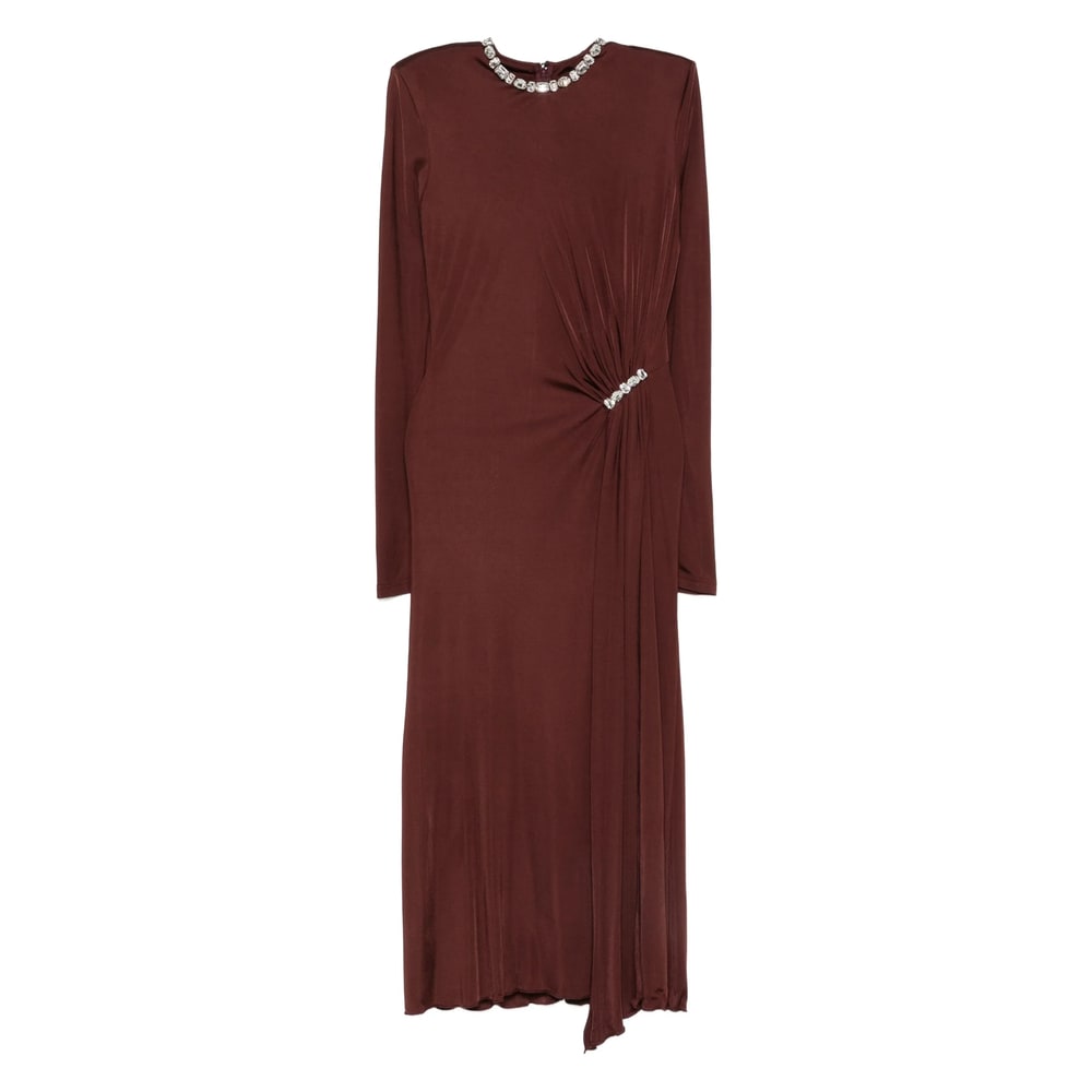 David Koma Crystal-embellished Draped Dress In Multi