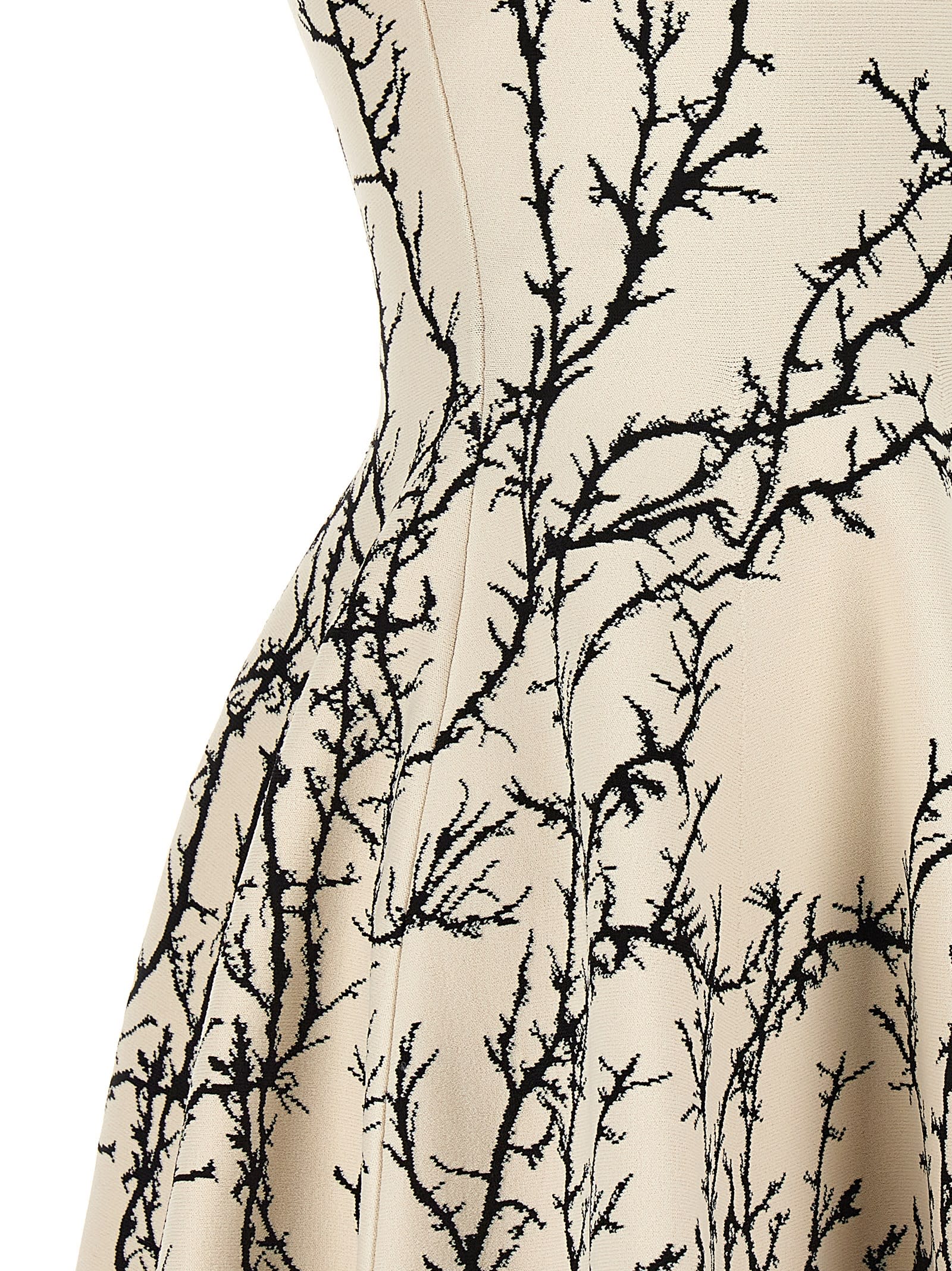 Shop Alexander Mcqueen Thorn Dress In Ivory