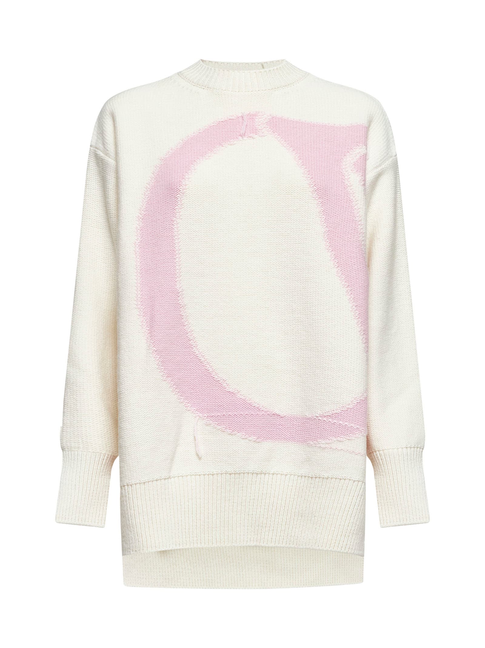 Shop Off-white Sweater In Cream - Sea Pink