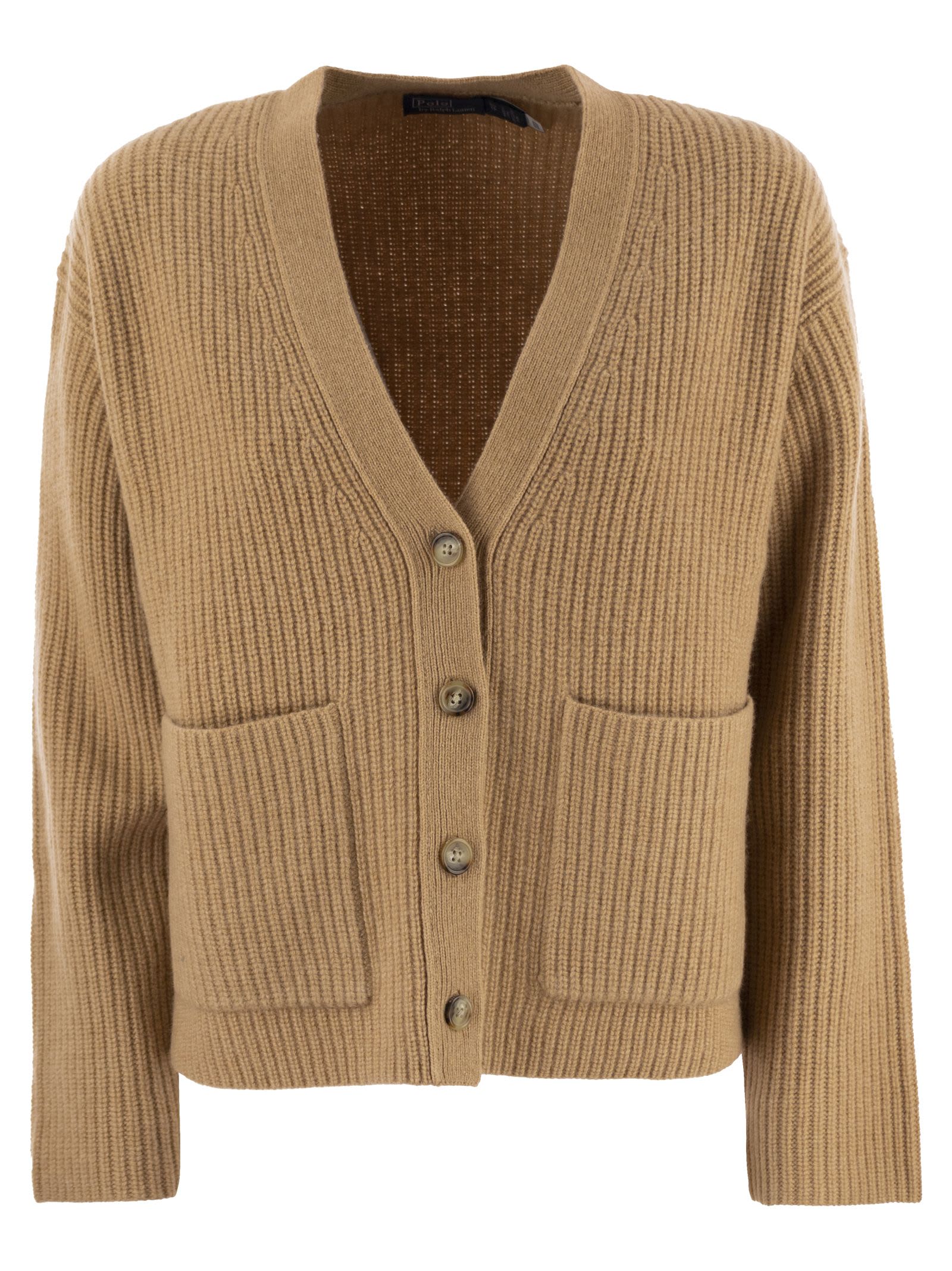 Ribbed Wool And Cashmere Cardigan